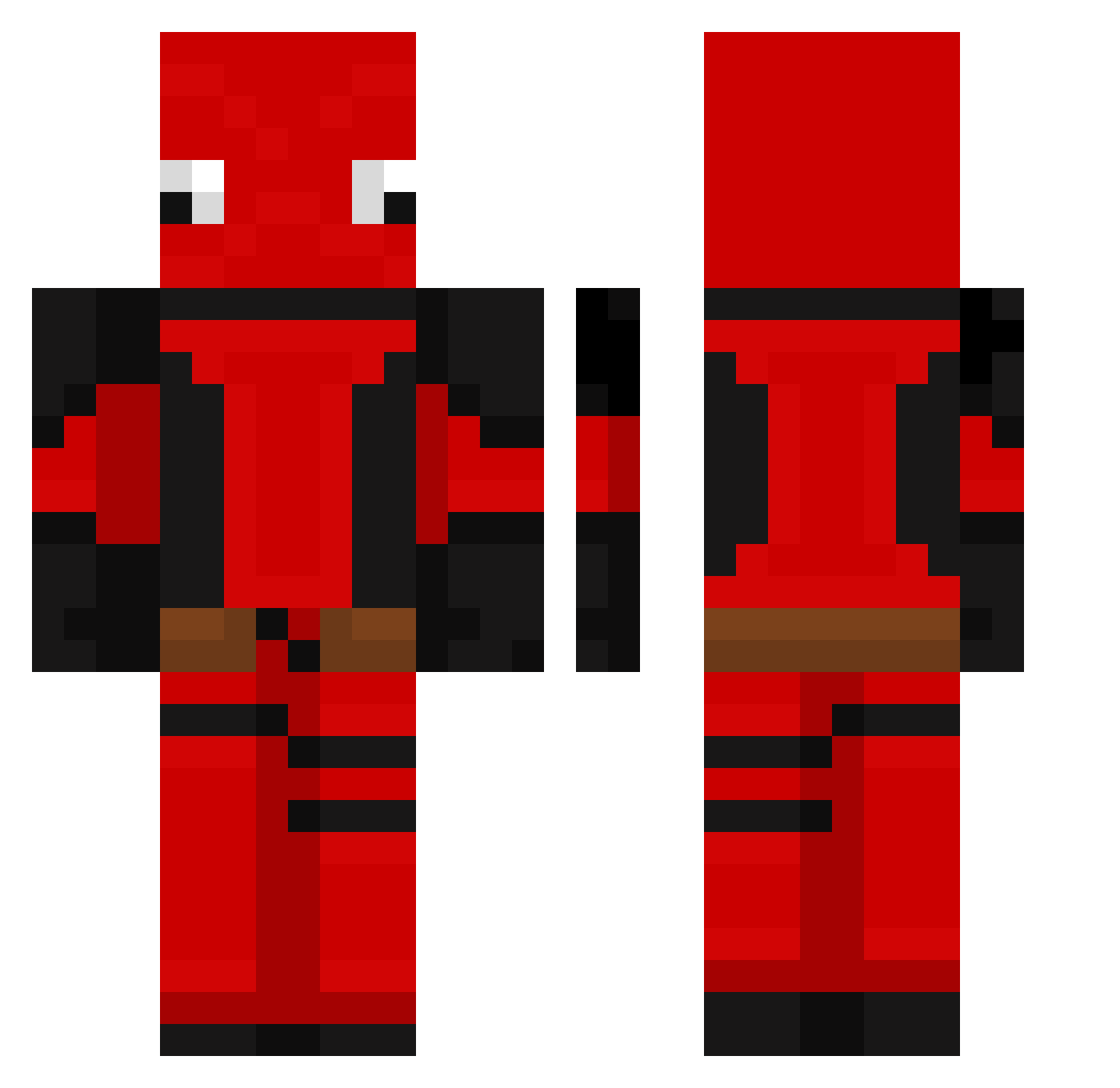 XXgaming69 Minecraft skin, front and back view