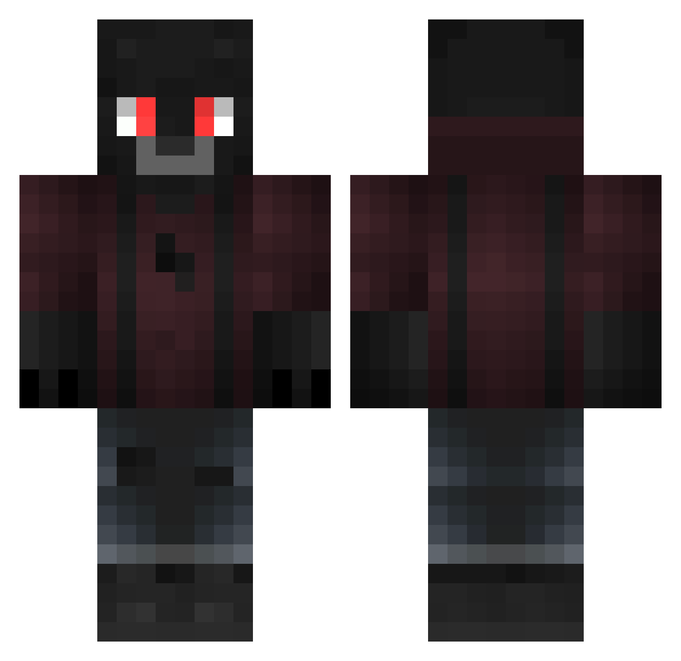 Werwolfjunge Minecraft skin, front and back view