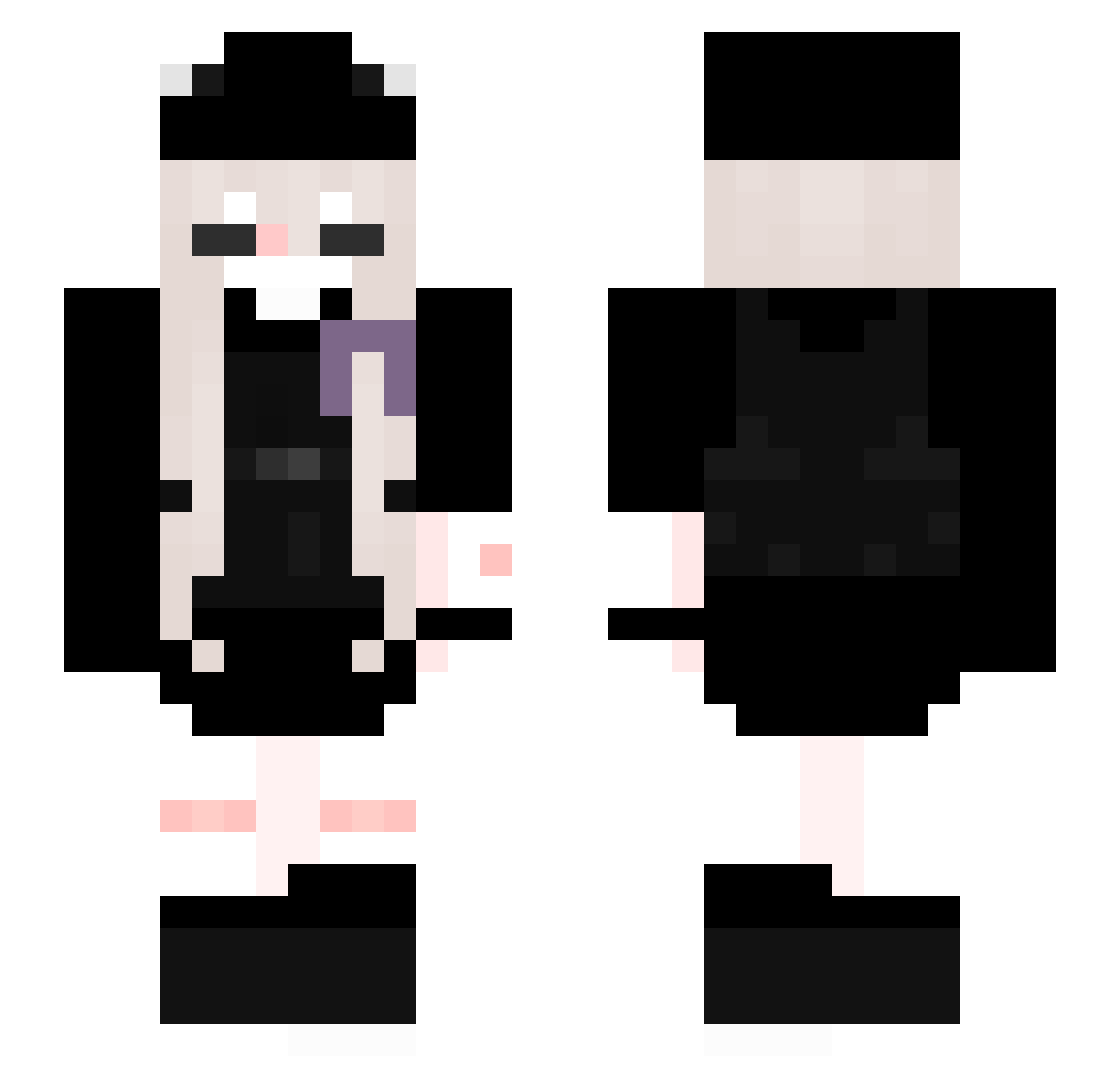 Benniboy1 Minecraft skin, front and back view