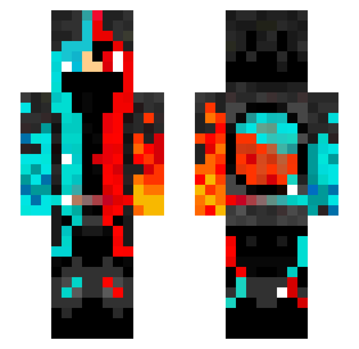 ThiagoPapom258 Minecraft skin, front and back view