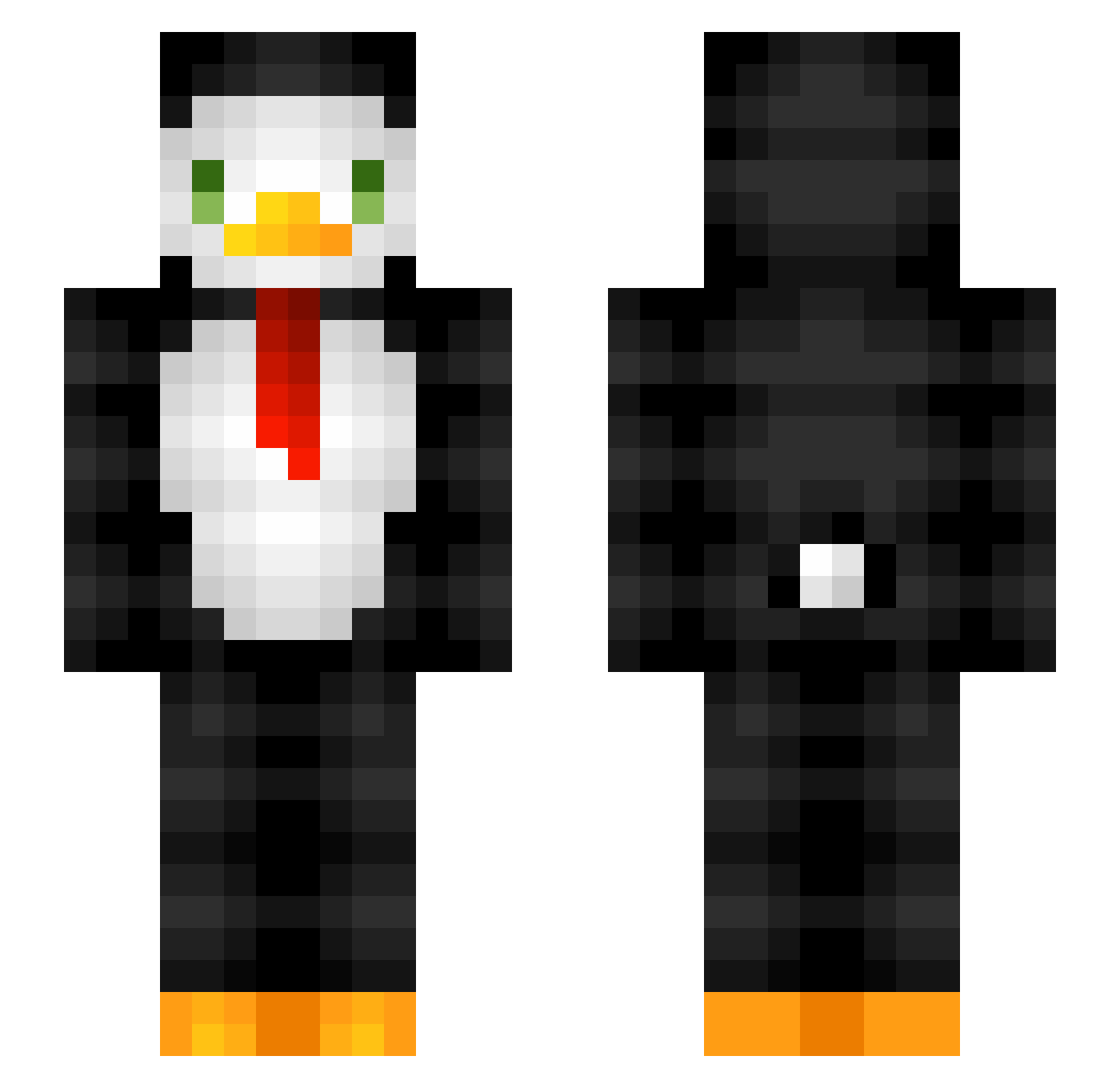 CarIotta Minecraft skin, front and back view