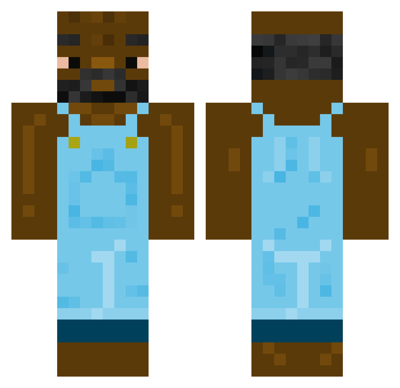 HabibMarques Minecraft skin, front and back view