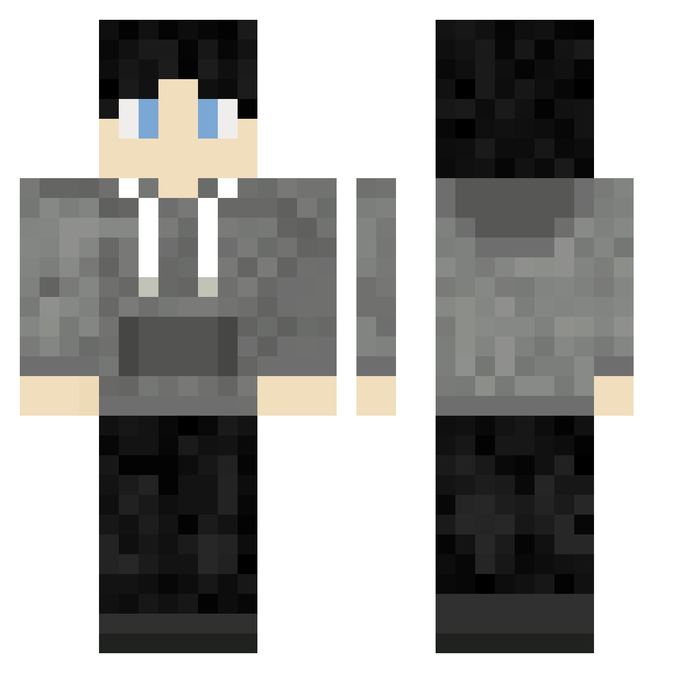 Somings Minecraft skin, front and back view