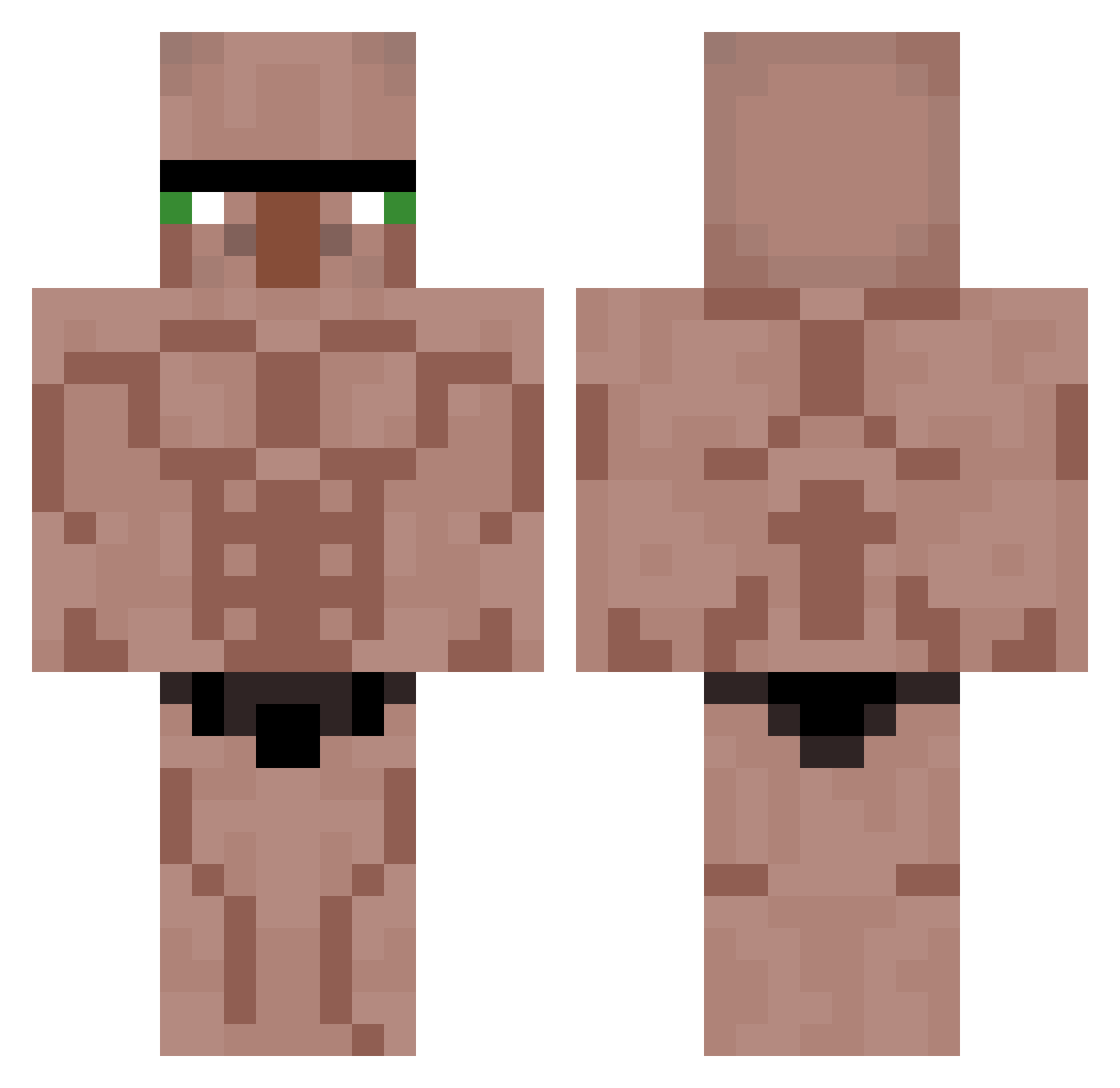 Grintyai Minecraft skin, front and back view