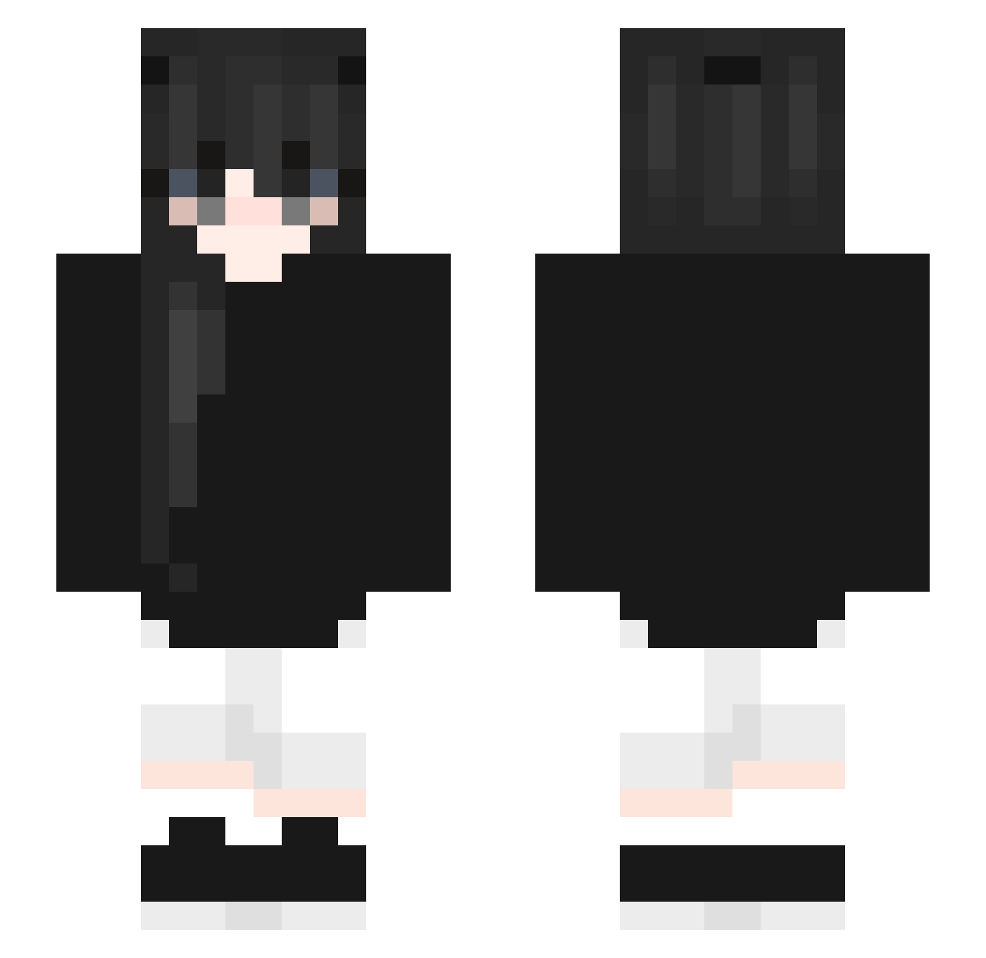 saksss Minecraft skin, front and back view