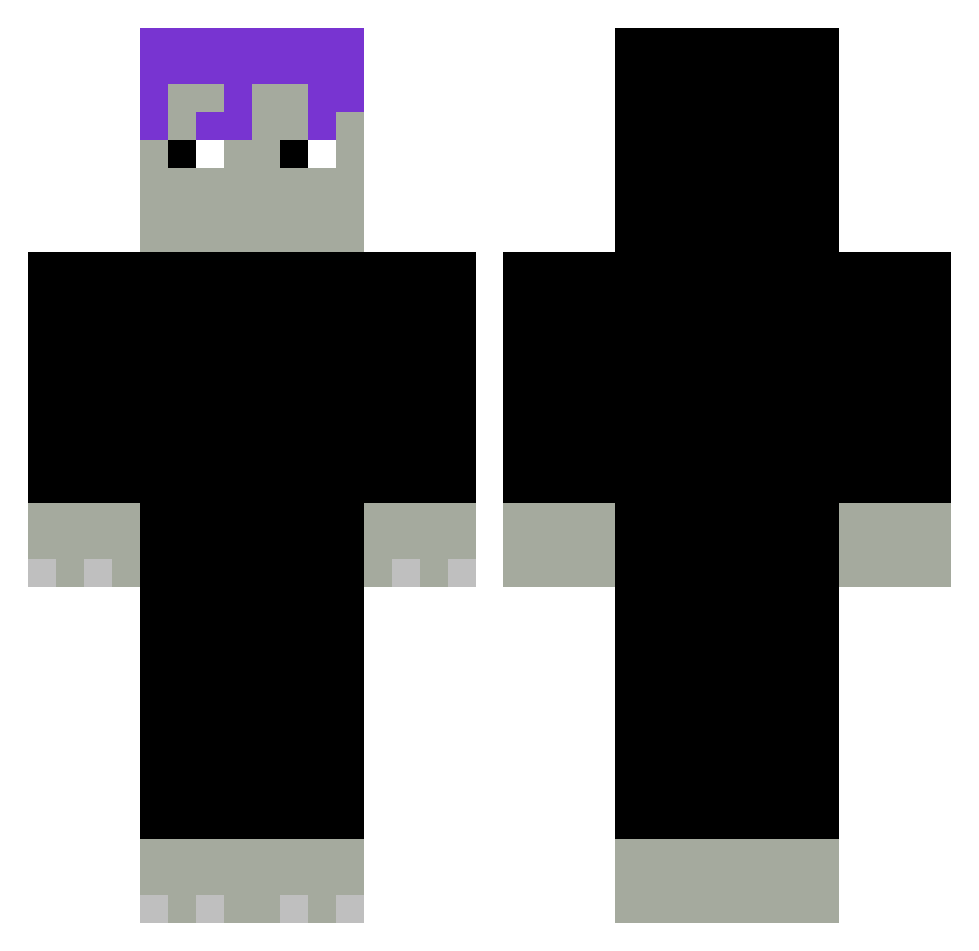 SyT_kakashi Minecraft skin, front and back view