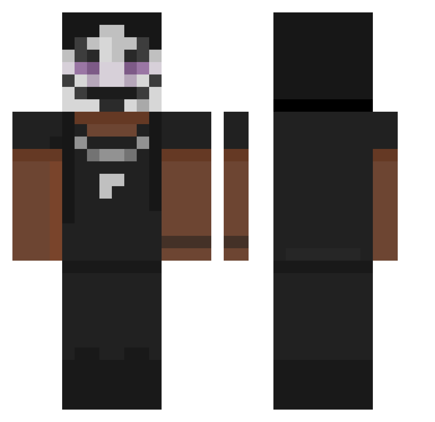 Tiwu_hd Minecraft skin, front and back view