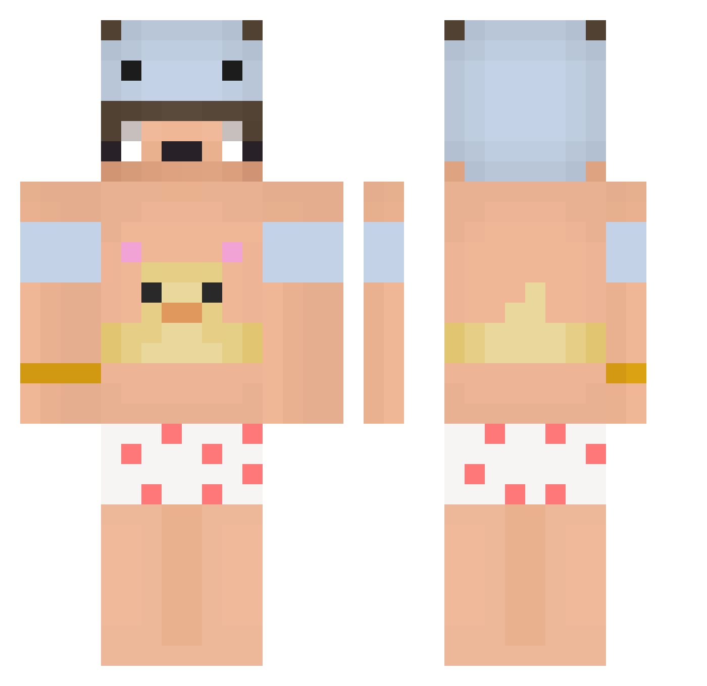 Speedhunter6 Minecraft skin, front and back view