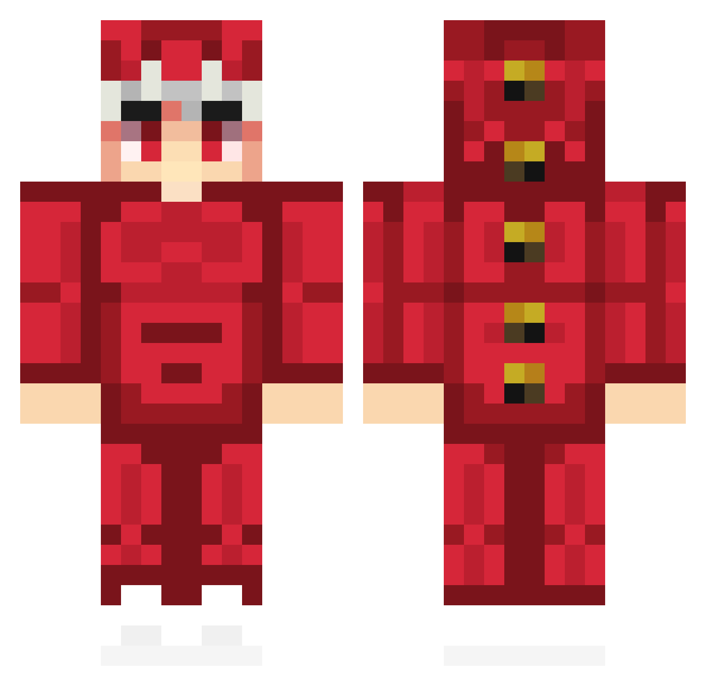 toksior Minecraft skin, front and back view