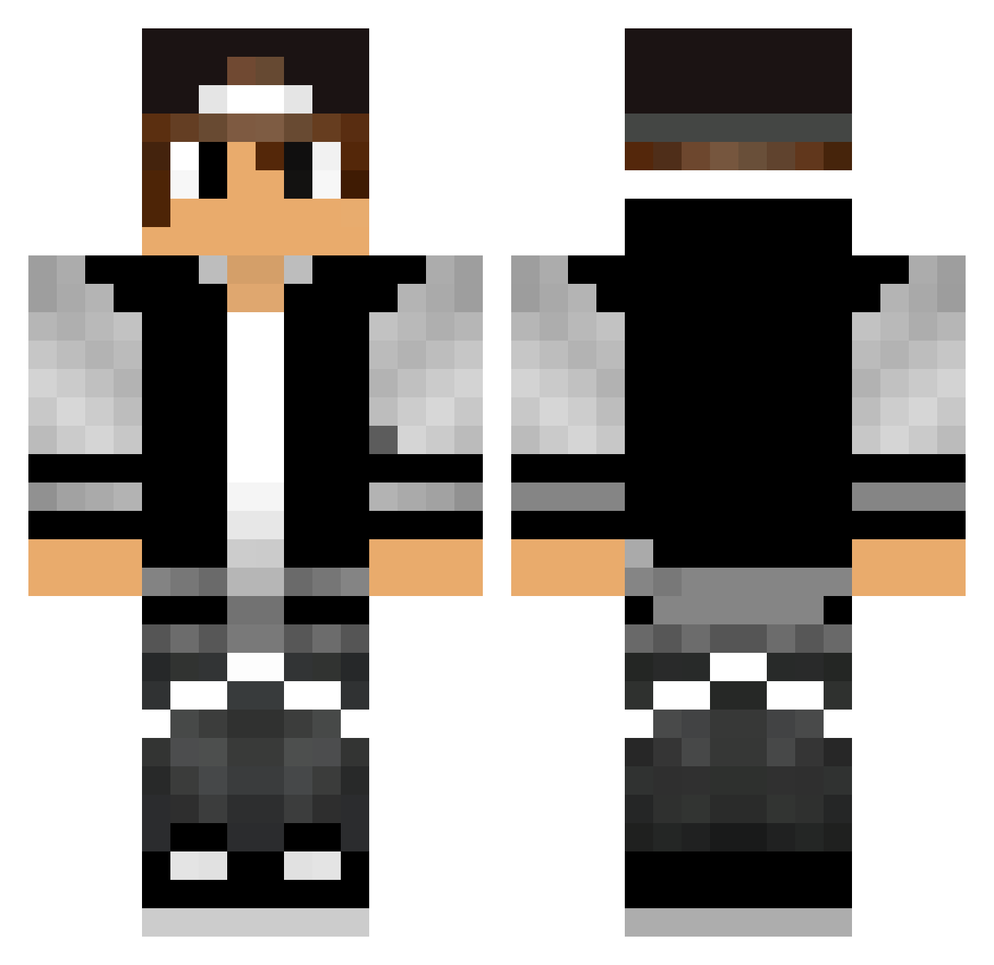 Agriotes Minecraft skin, front and back view