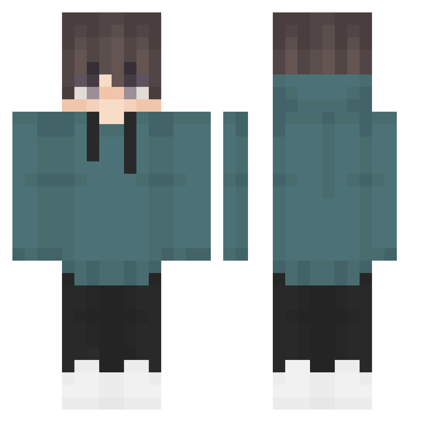 Lin_Kibo Minecraft skin, front and back view