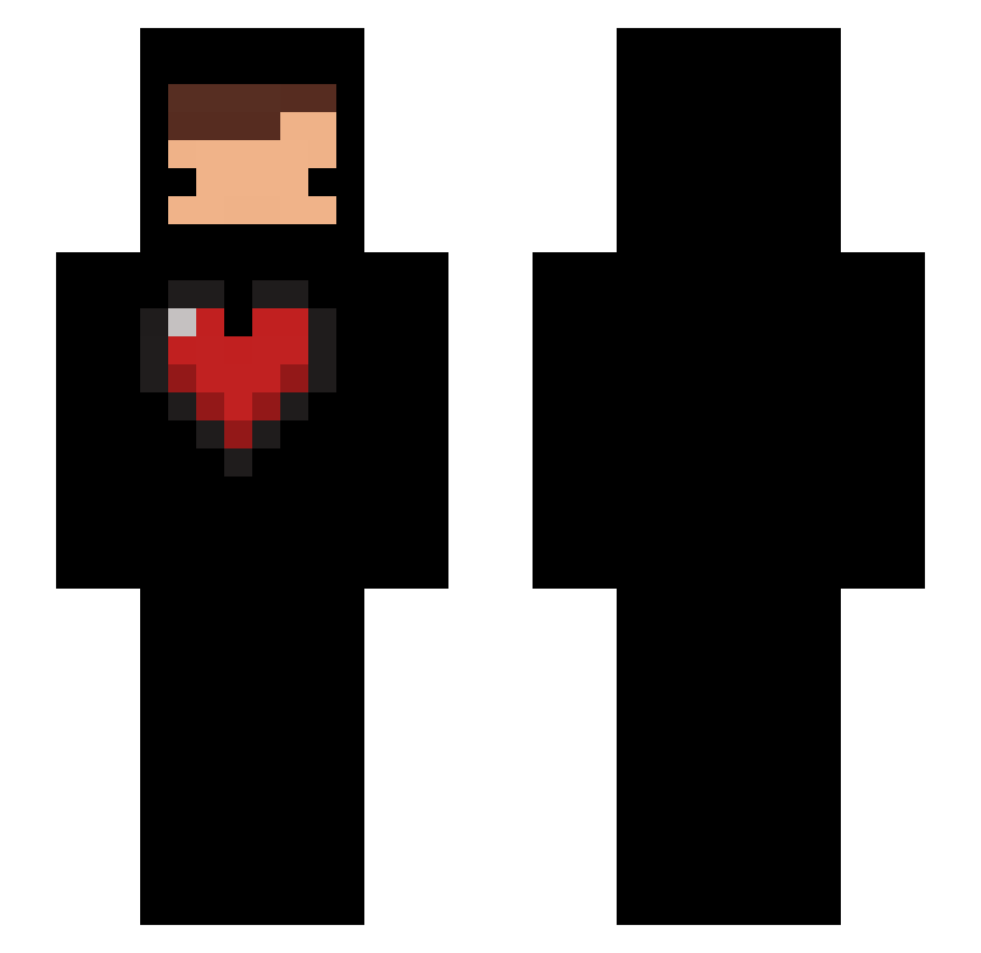 Raider Minecraft skin, front and back view