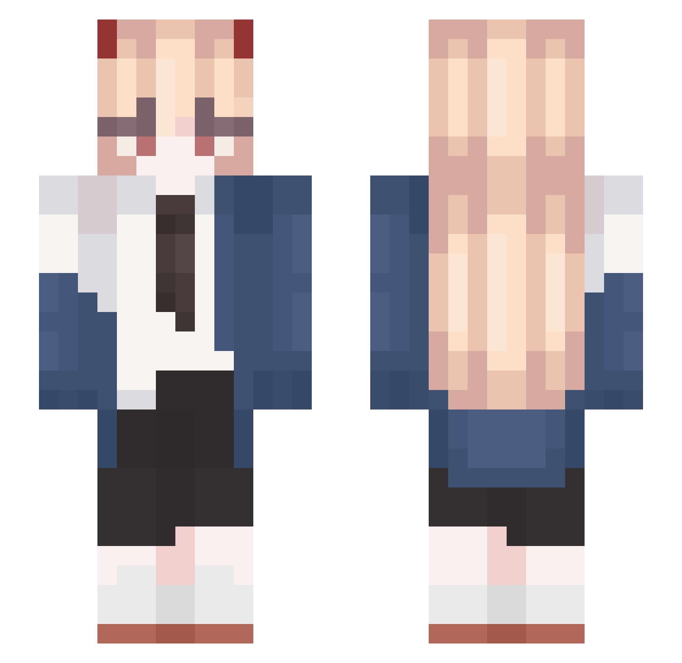 aizenng72 Minecraft skin, front and back view