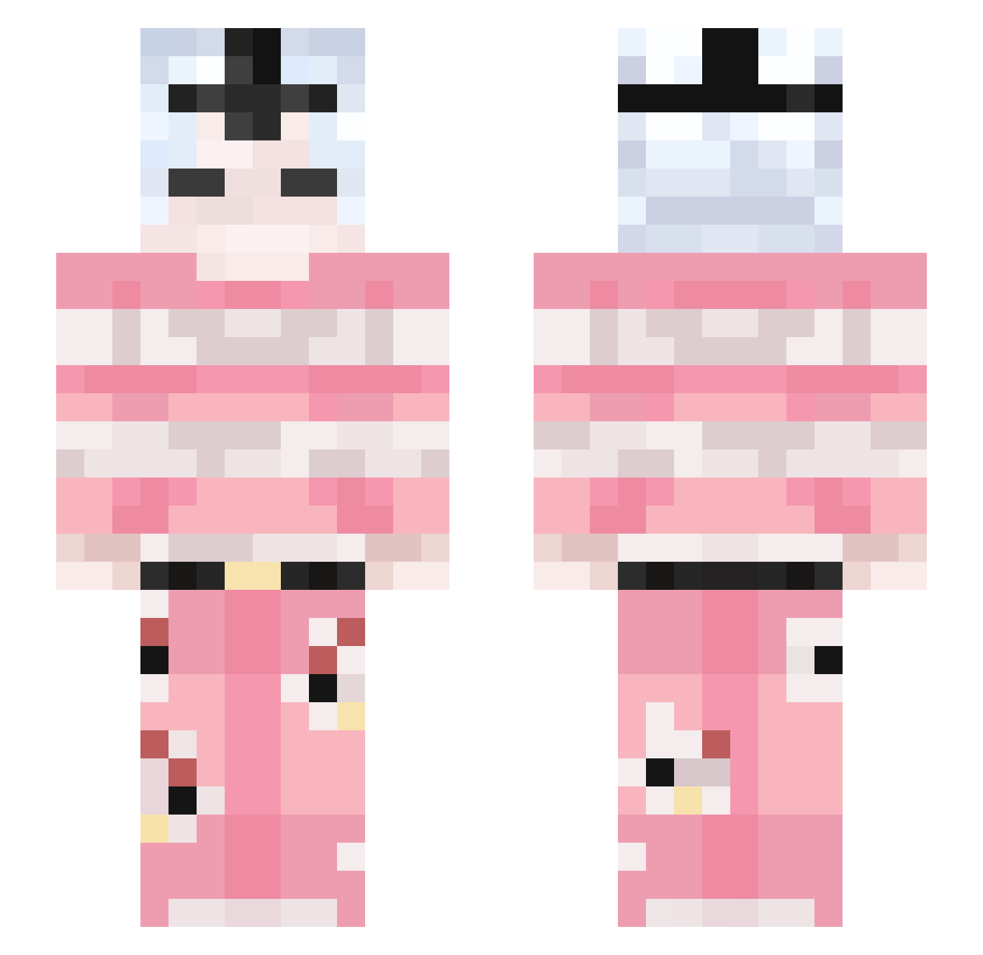 YangBudi Minecraft skin, front and back view