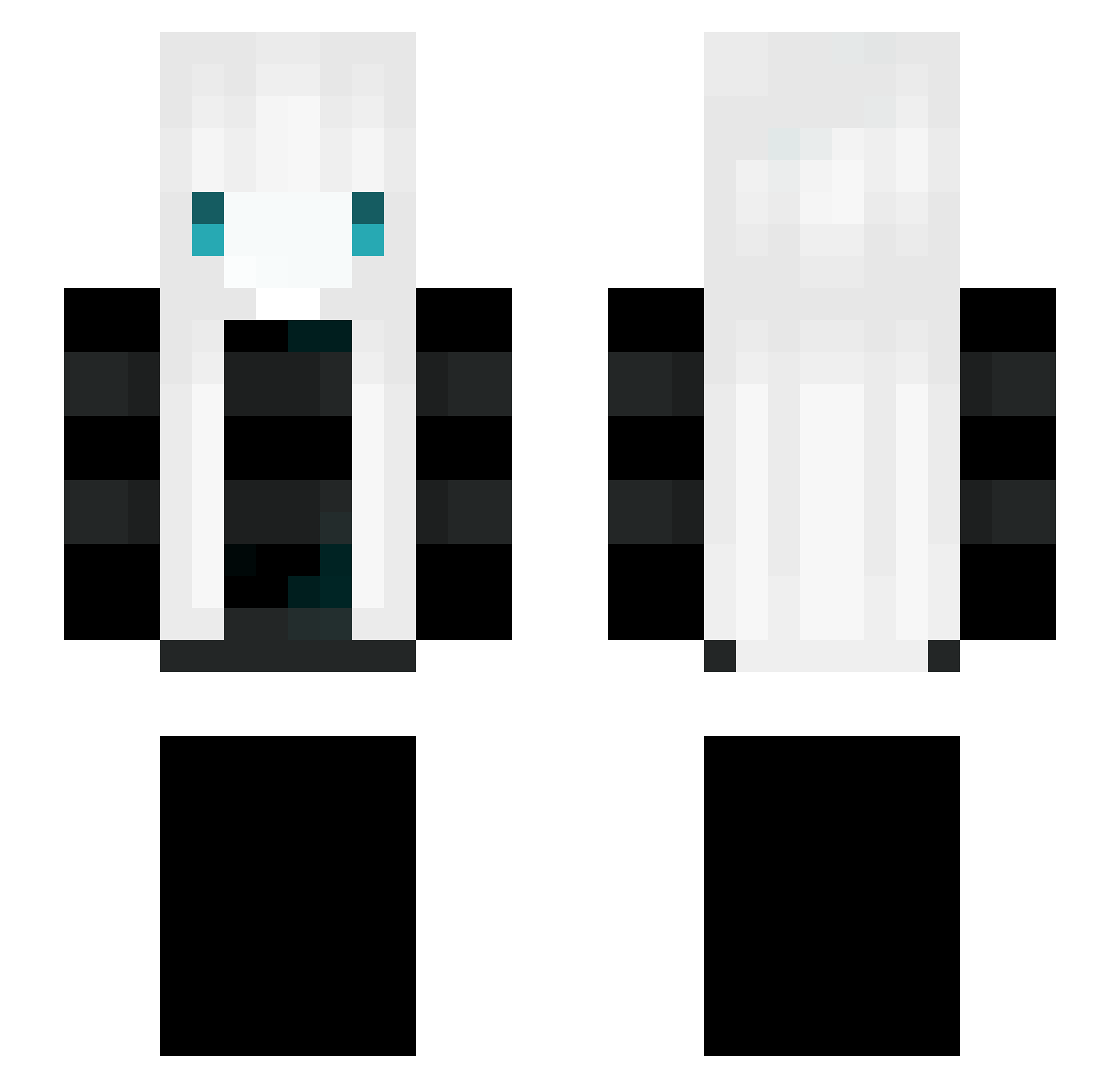 6xeu Minecraft skin, front and back view