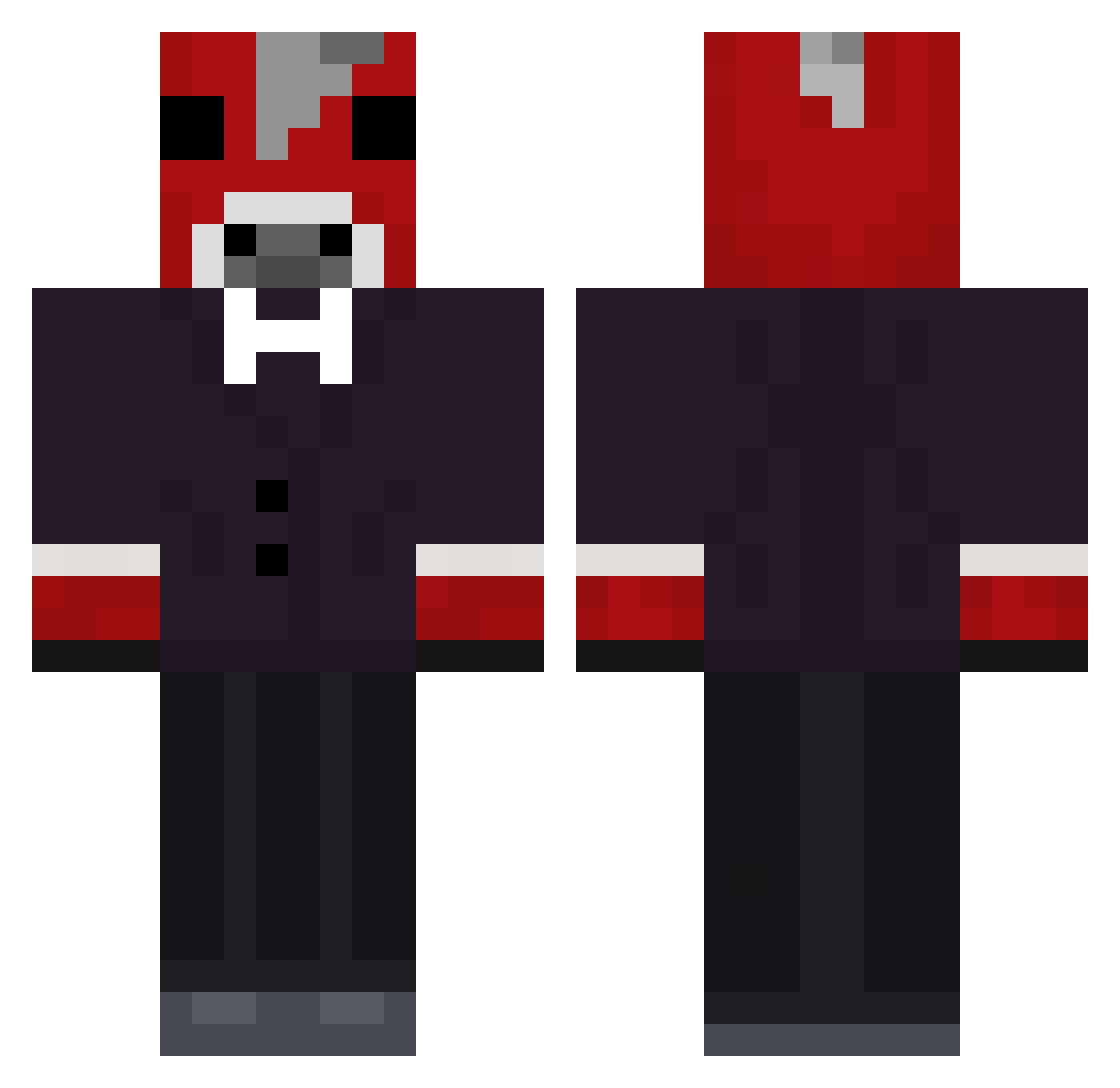 MochaGibbon Minecraft skin, front and back view