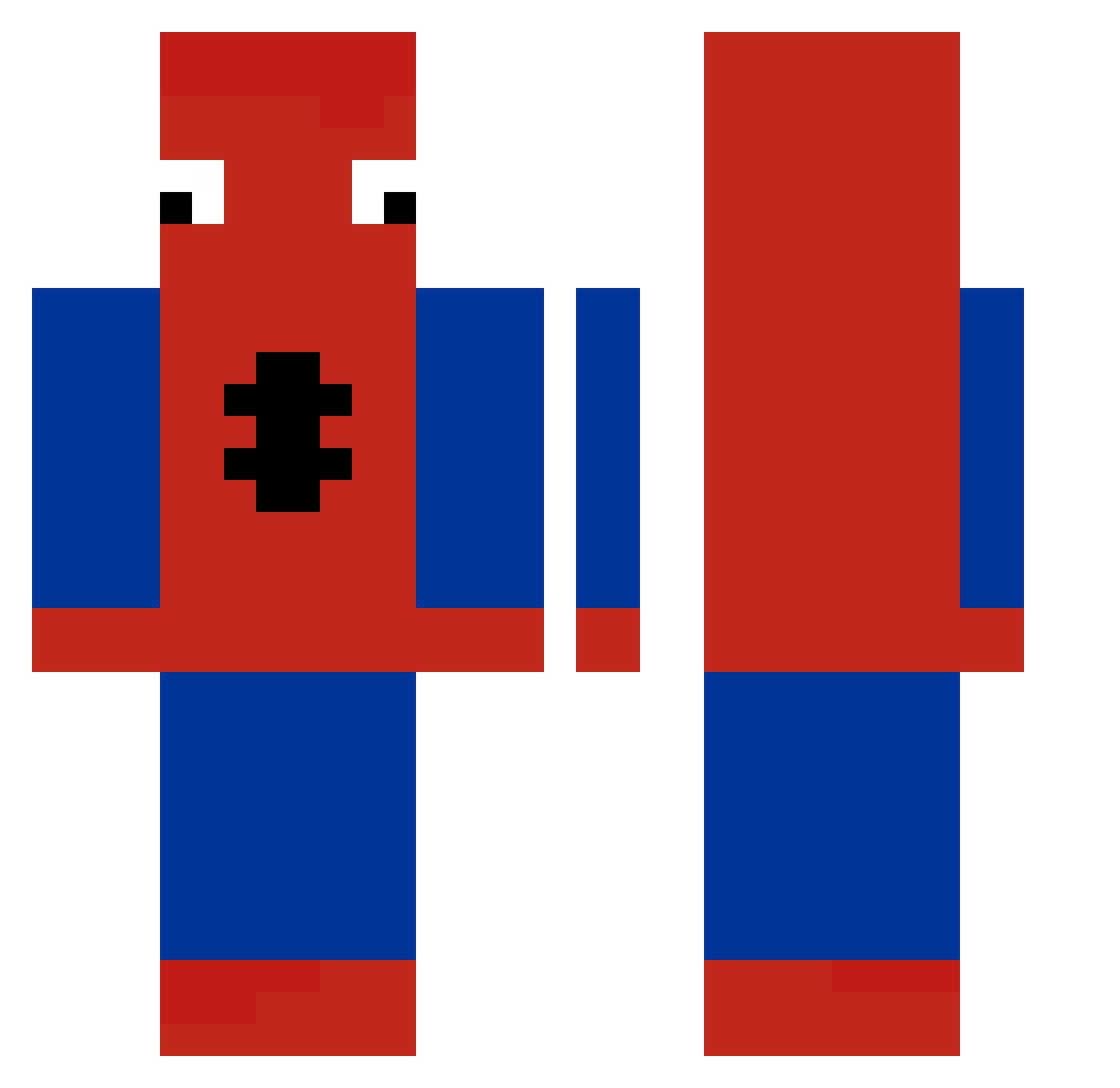 Ghaster07 Minecraft skin, front and back view