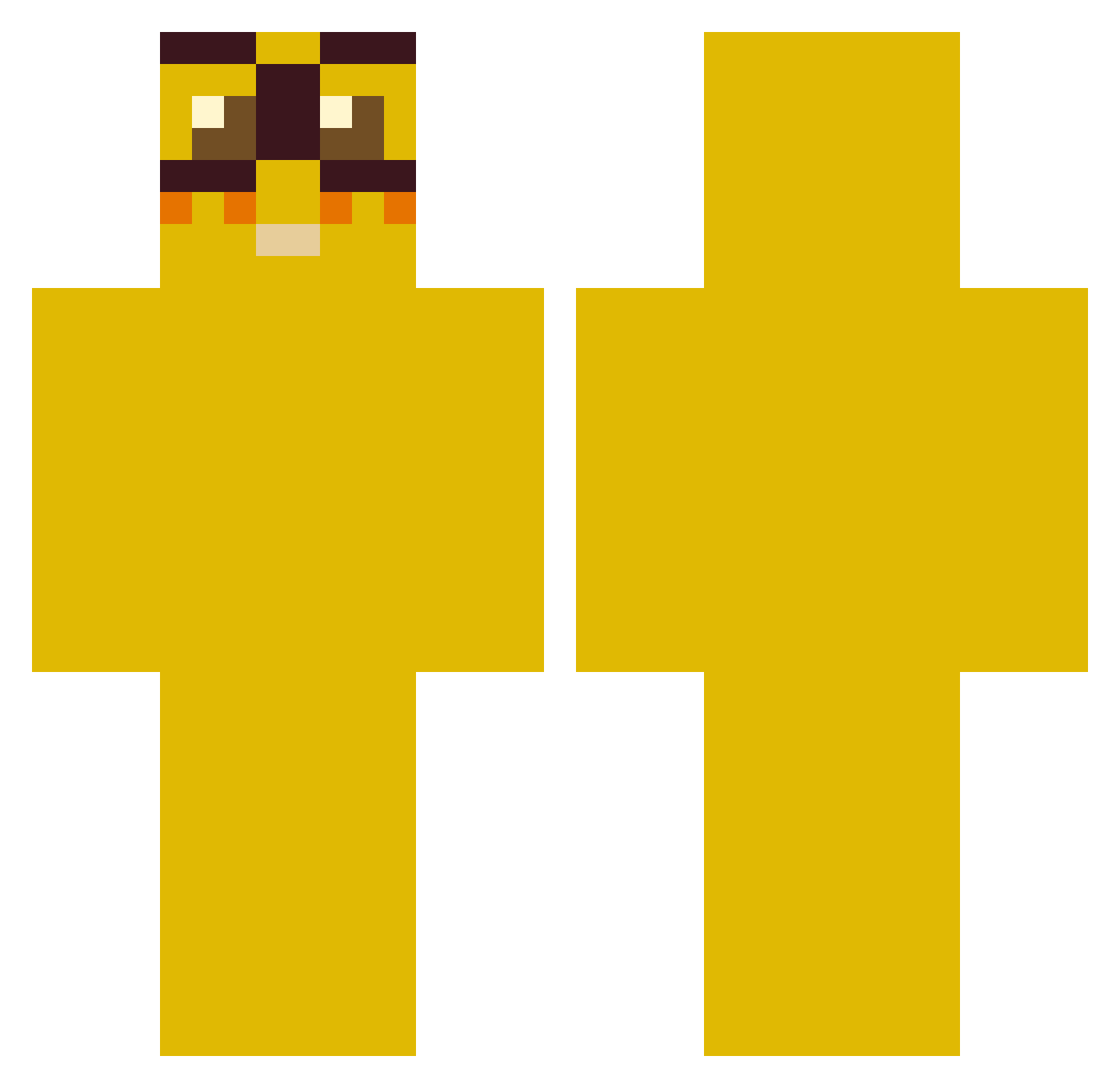 Dominicgaming13 Minecraft skin, front and back view