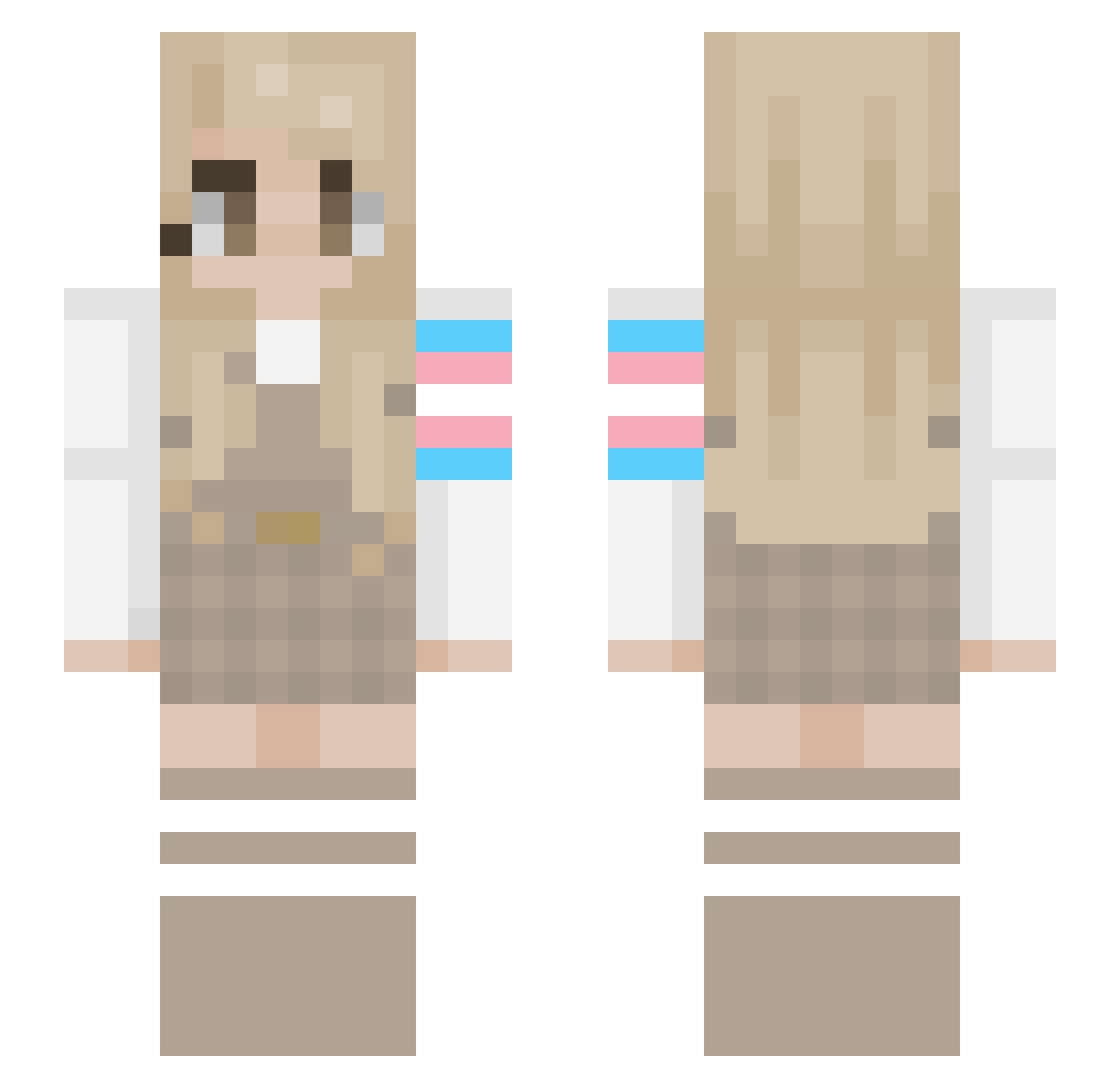Balkan_Person Minecraft skin, front and back view