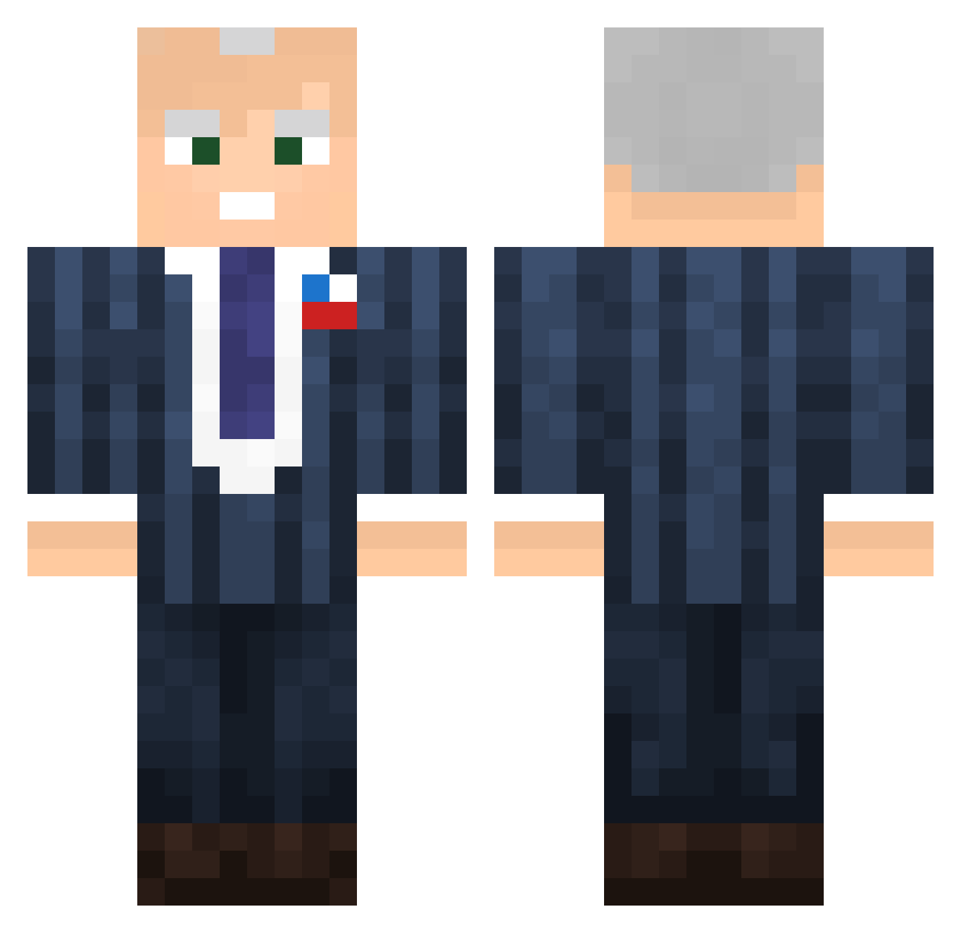 roymaroz Minecraft skin, front and back view