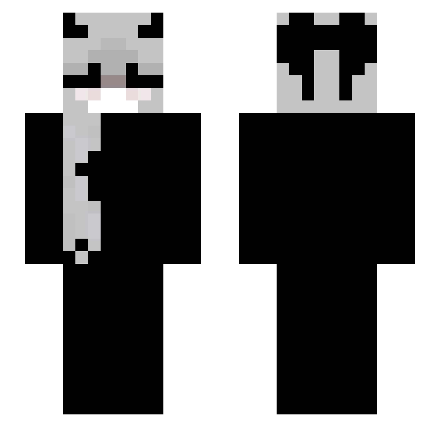 XiaoLong3096 Minecraft skin, front and back view