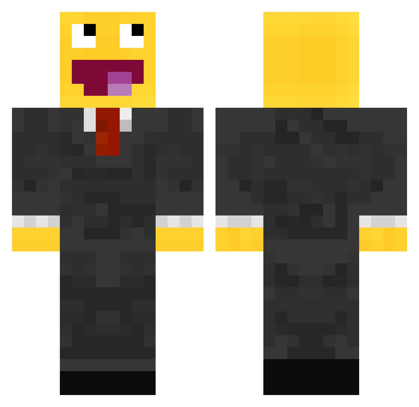 Stefkeedinho Minecraft skin, front and back view