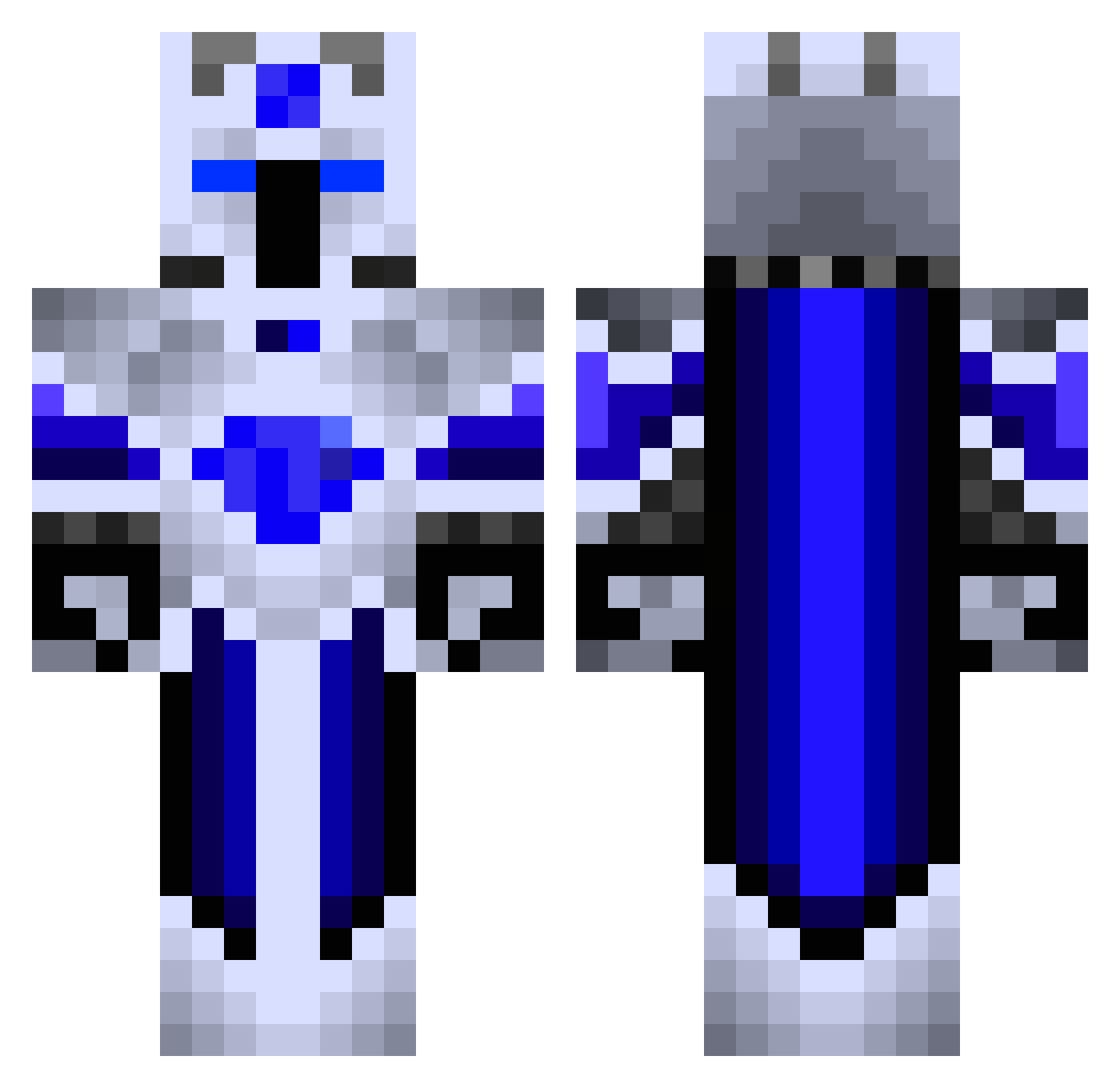 MagicoPlayIn Minecraft skin, front and back view