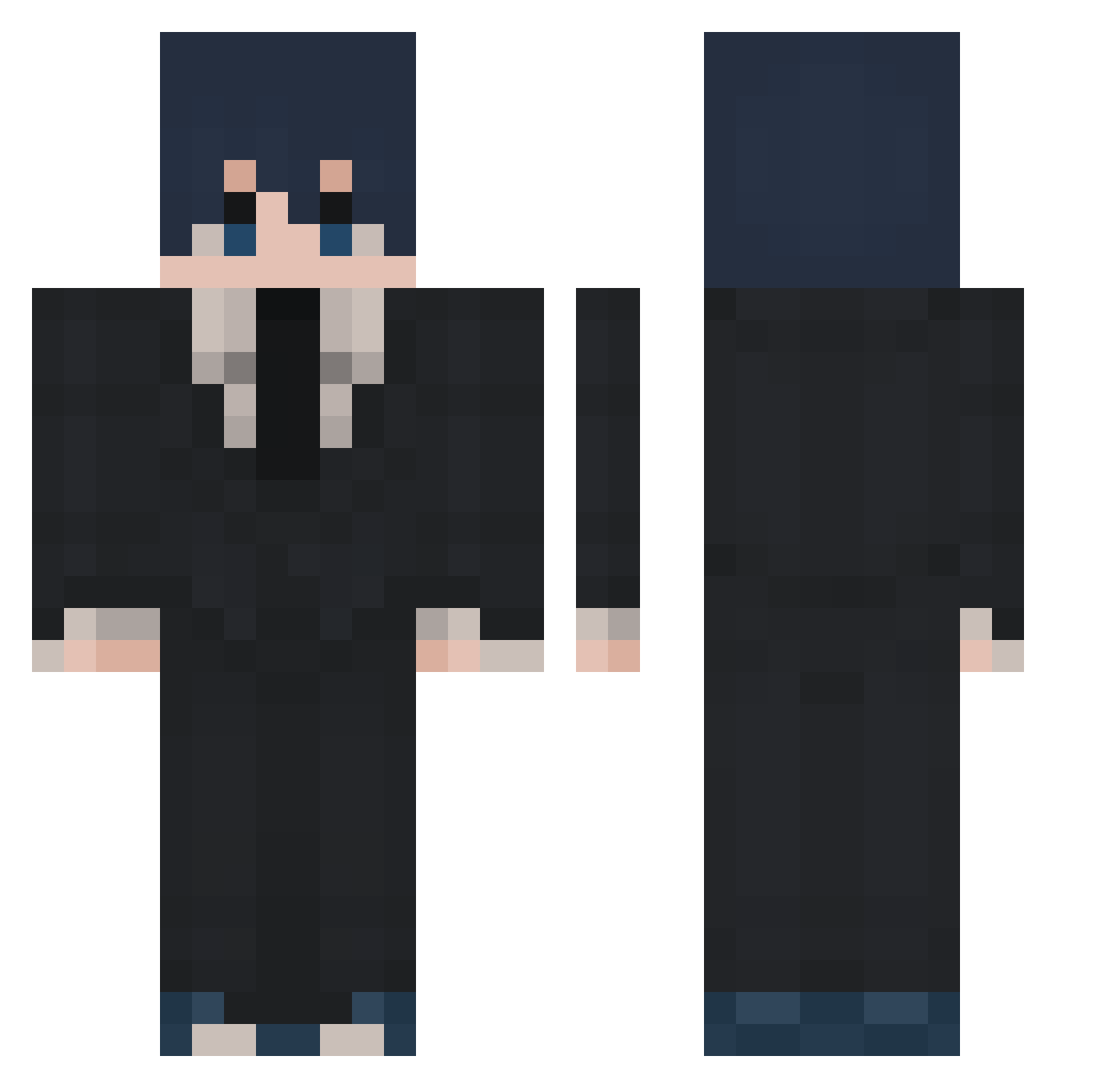 17chipi Minecraft skin, front and back view