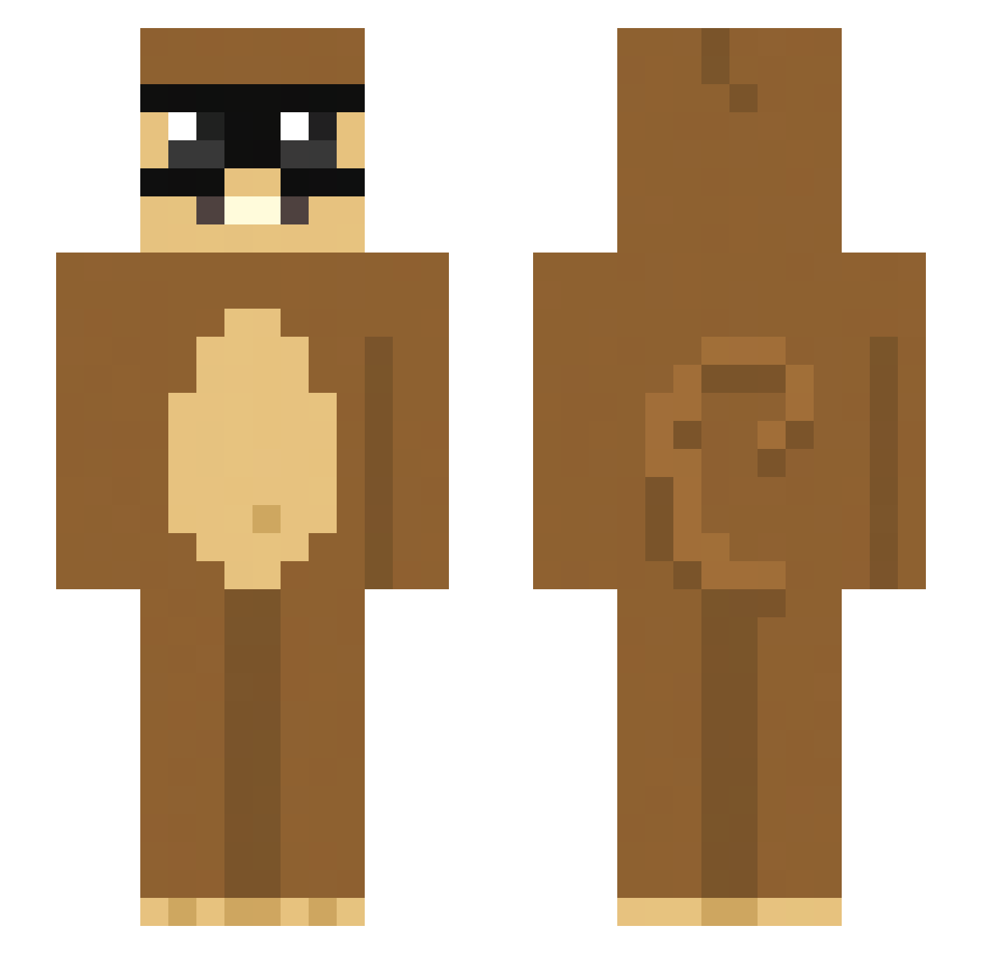 carpentierr Minecraft skin, front and back view