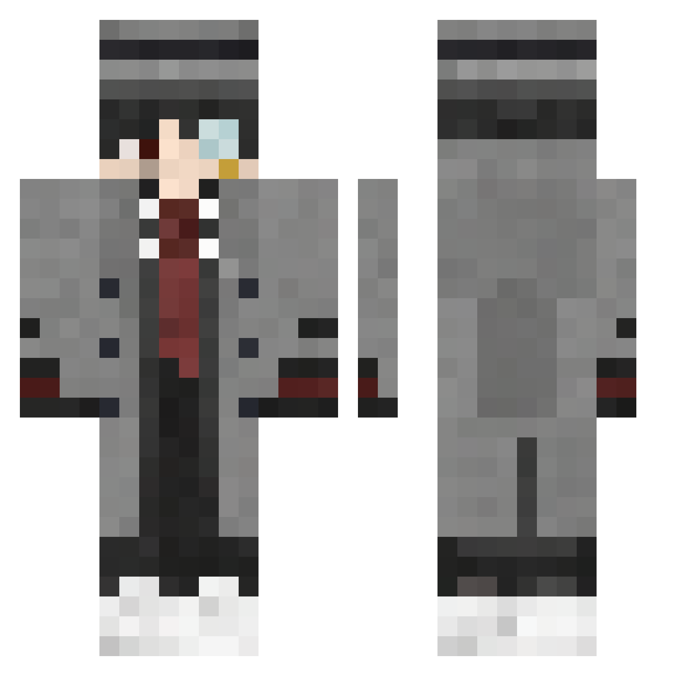 Double_Rix Minecraft skin, front and back view