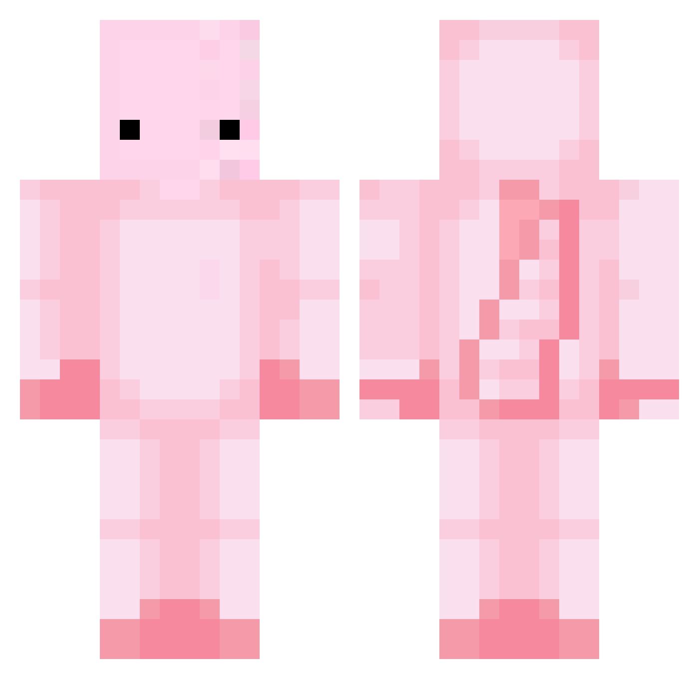wedorf Minecraft skin, front and back view
