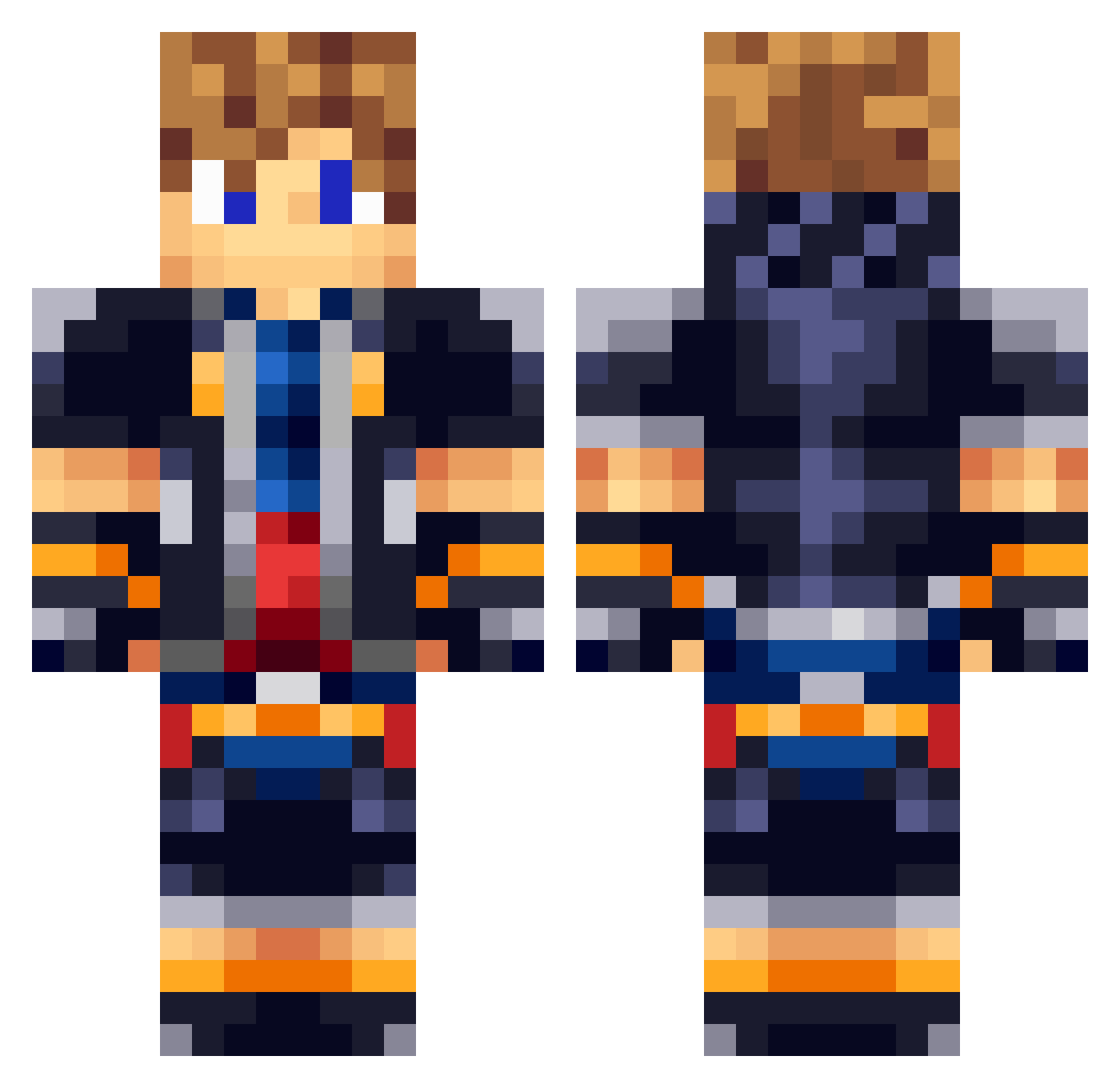 Custanza Minecraft skin, front and back view