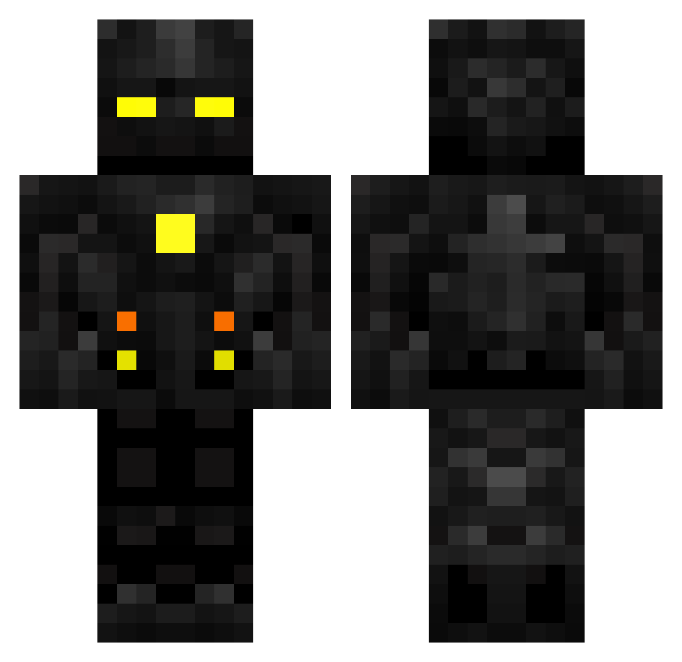Tinyboi101 Minecraft skin, front and back view