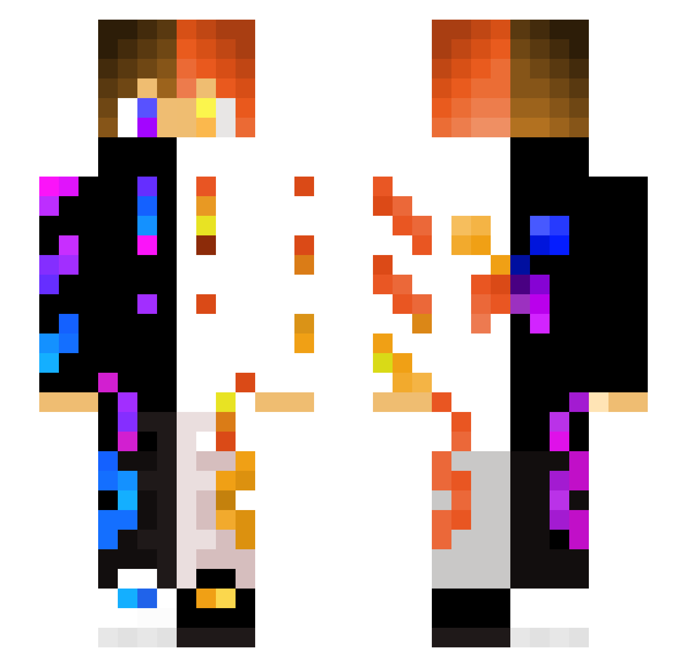 remaihi Minecraft skin, front and back view