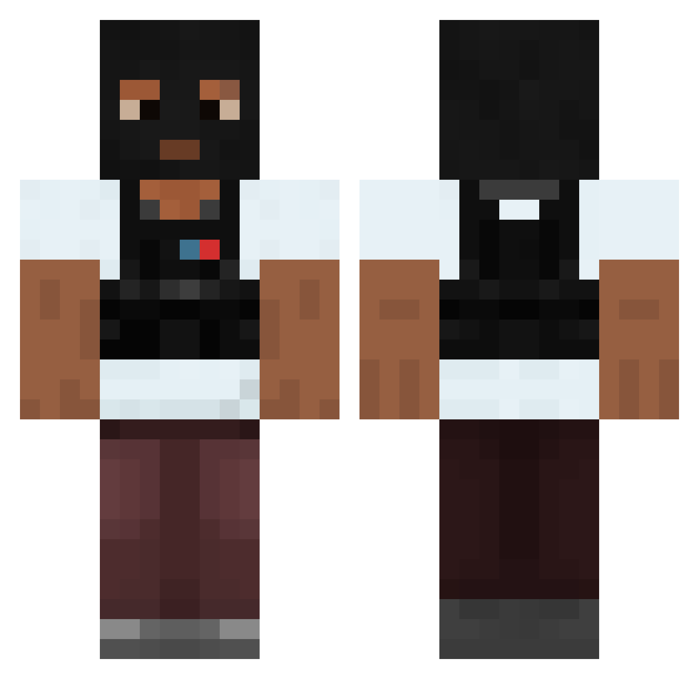 kend33znutzfit Minecraft skin, front and back view