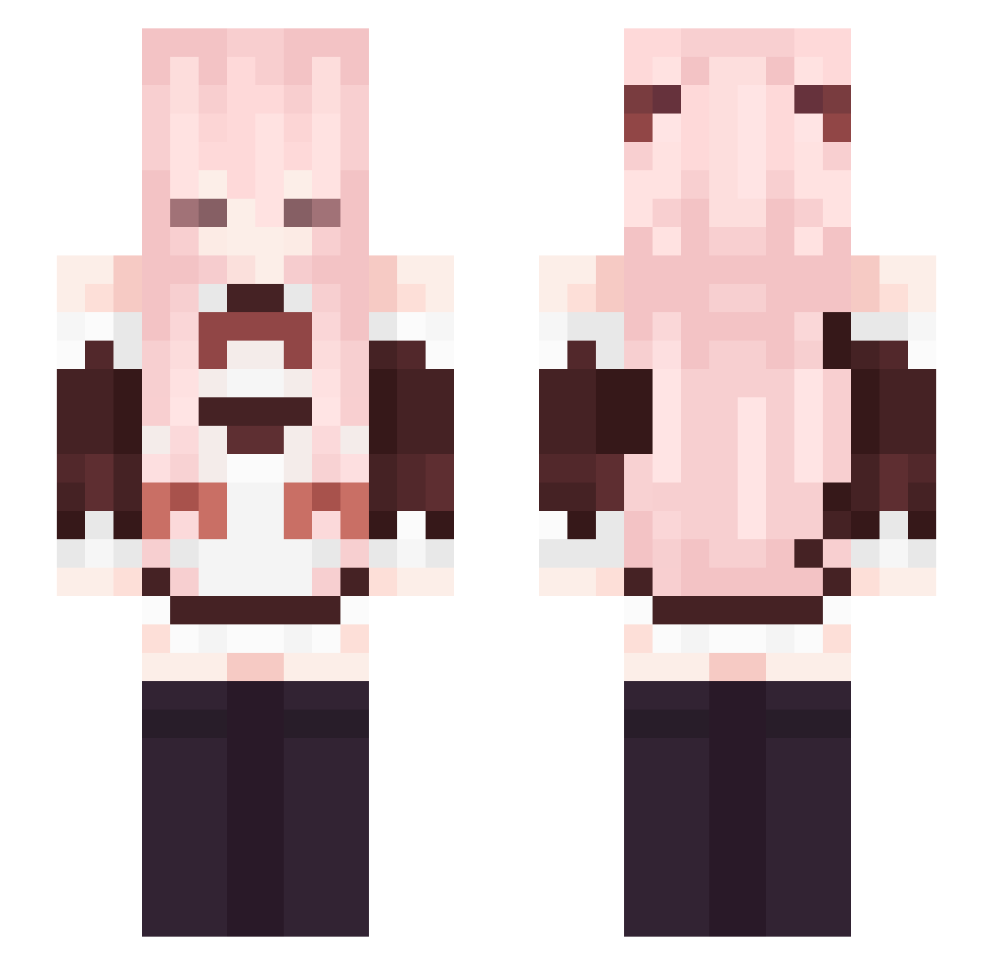 valdetantor Minecraft skin, front and back view