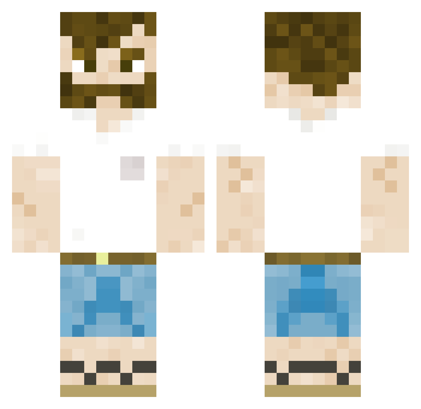 Riolet Minecraft skin, front and back view