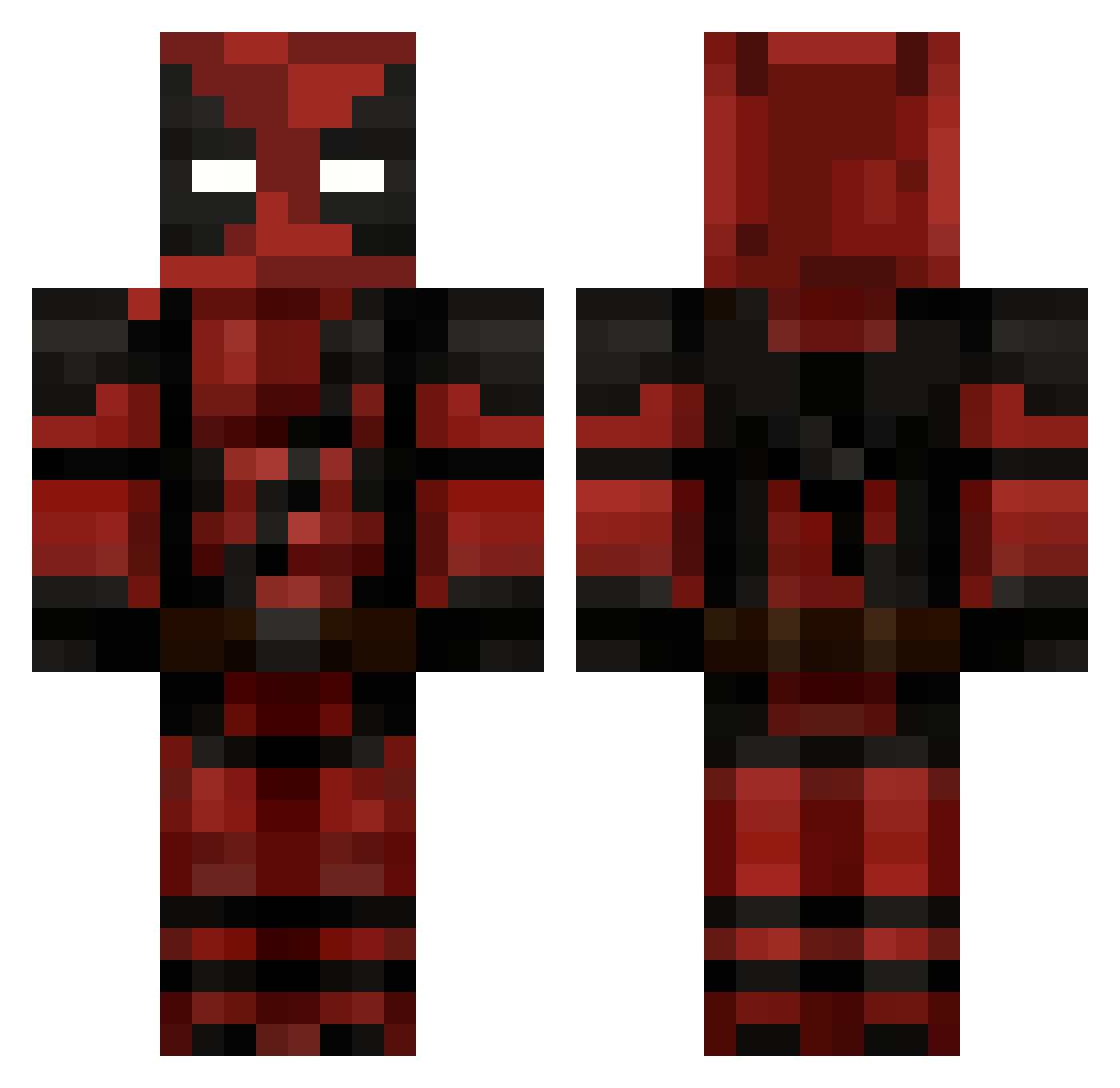 2017MilesMorales Minecraft skin, front and back view