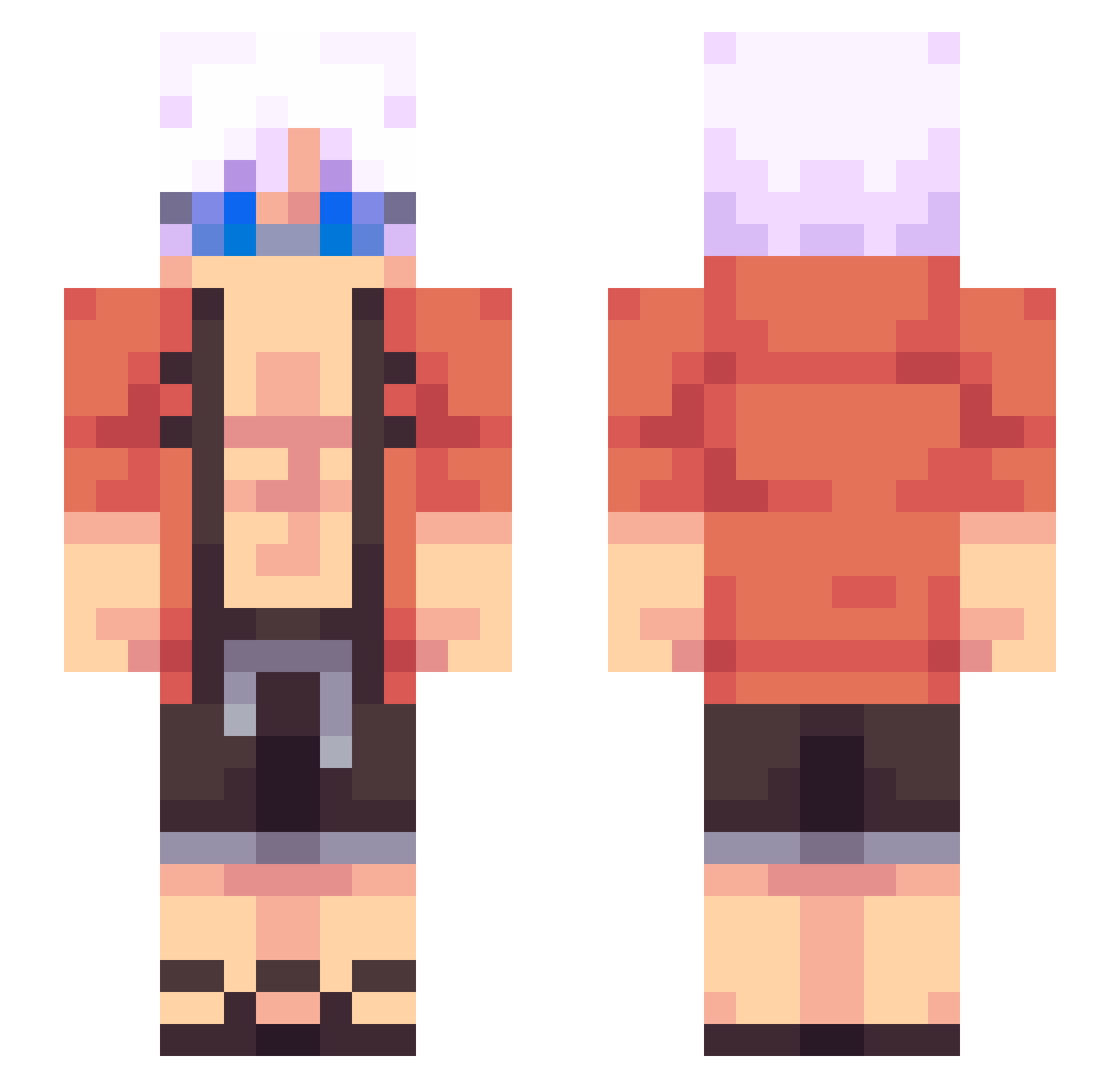 Young_Bystrzak Minecraft skin, front and back view