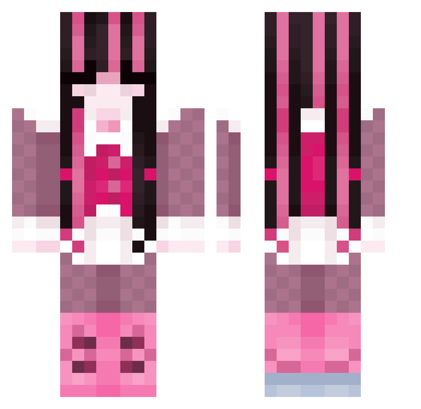 Us3ern4m3 Minecraft skin, front and back view