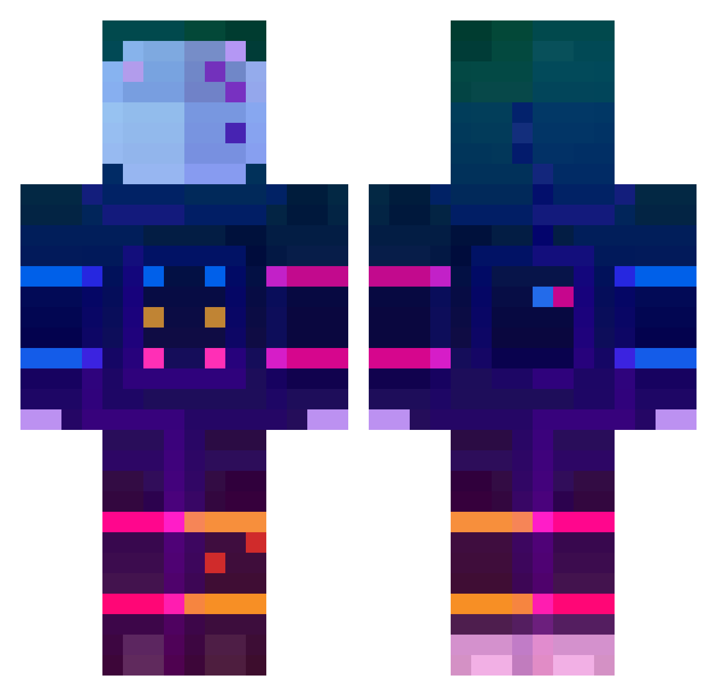 VlaDDrakula77777 Minecraft skin, front and back view