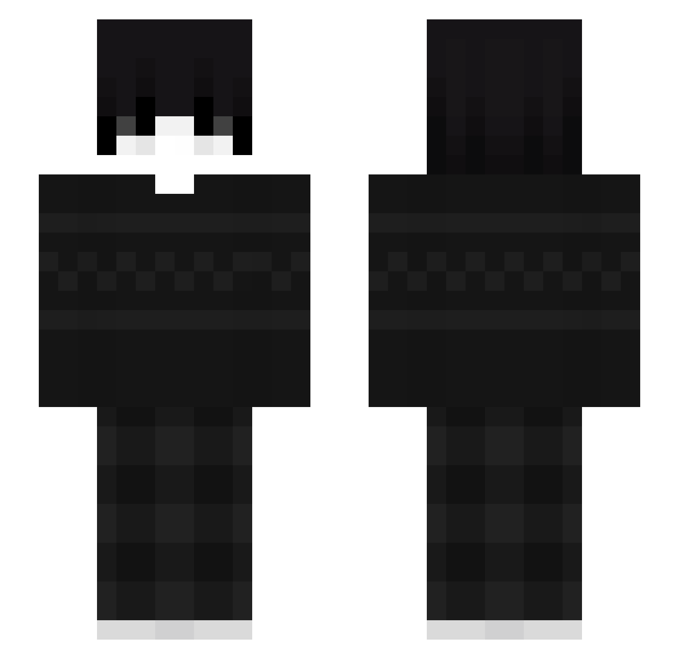 xToasty_187x Minecraft skin, front and back view