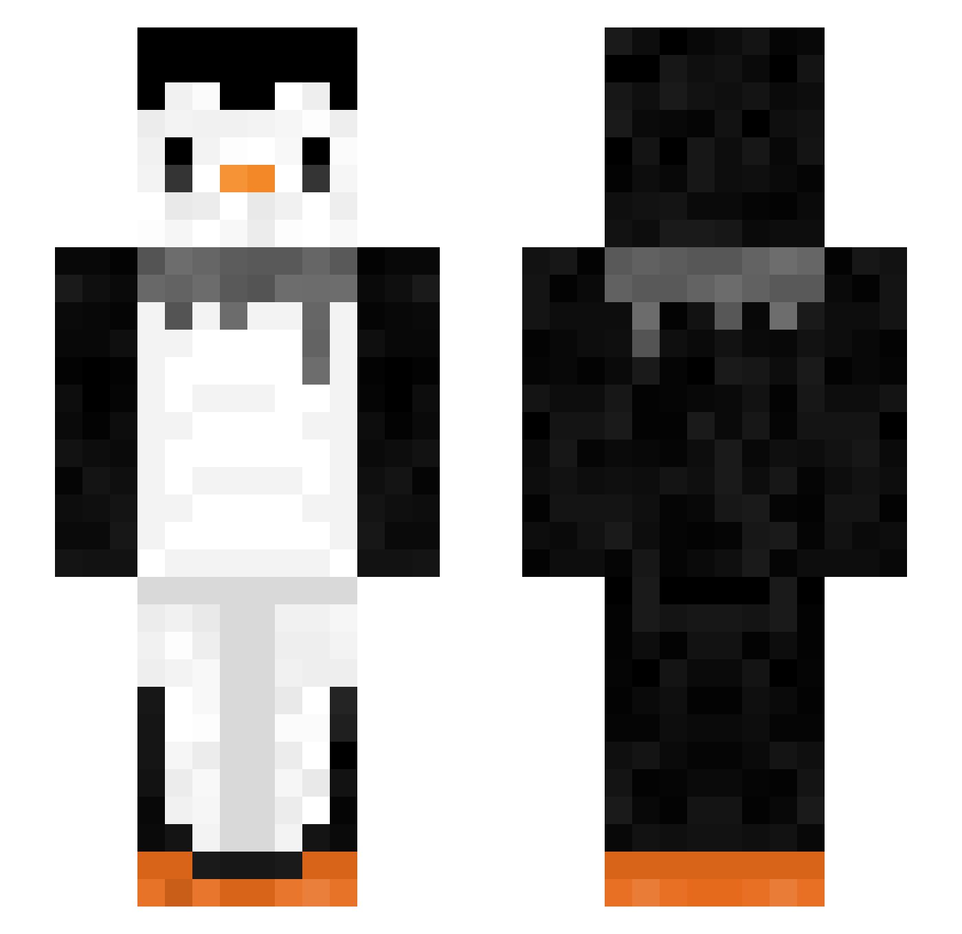 NikitaXO707 Minecraft skin, front and back view