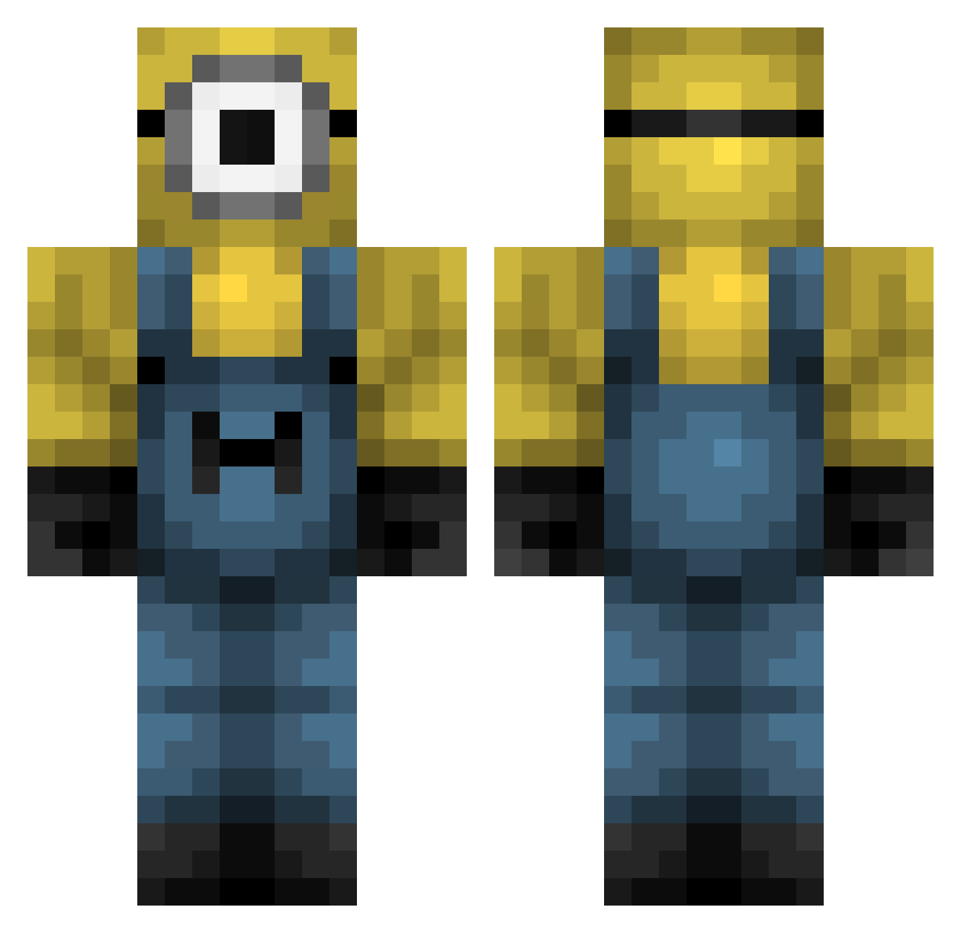 CJW1077 Minecraft skin, front and back view