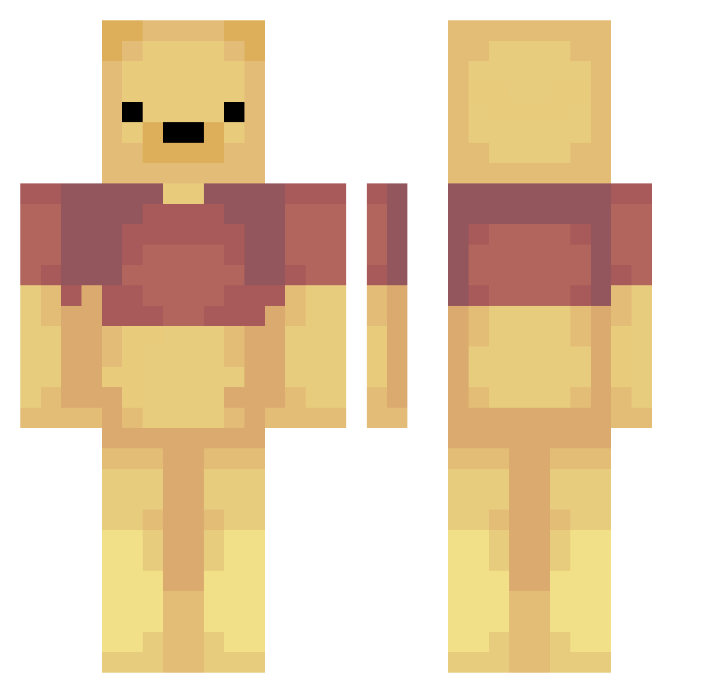 NEW_YOURK Minecraft skin, front and back view