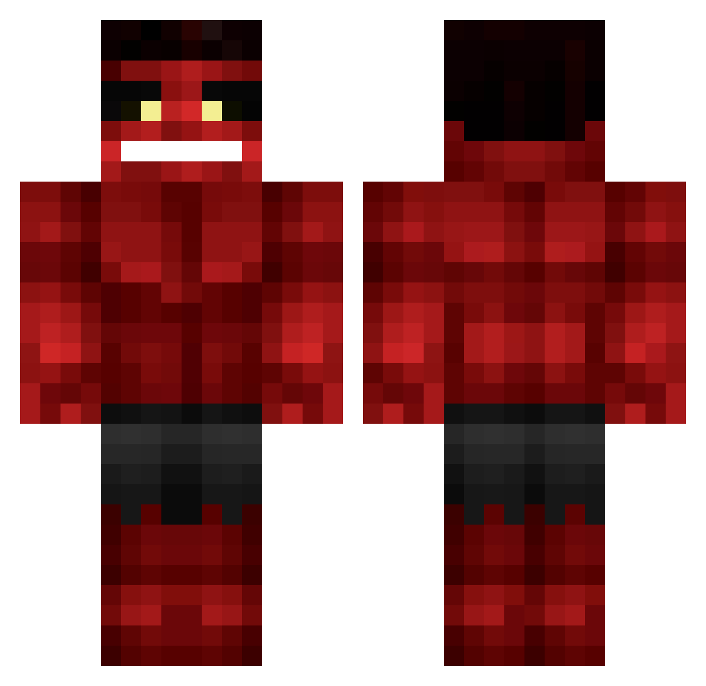 Maloute80 Minecraft skin, front and back view