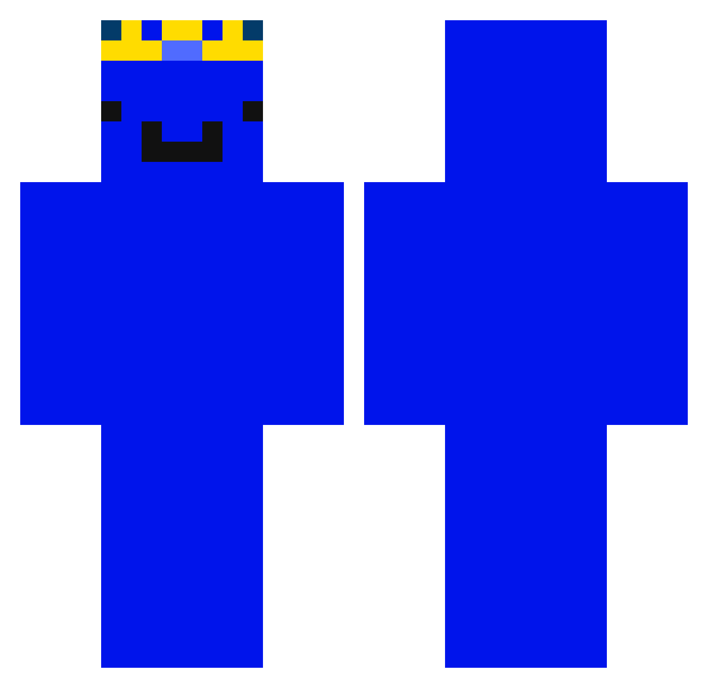 SpiderDean Minecraft skin, front and back view