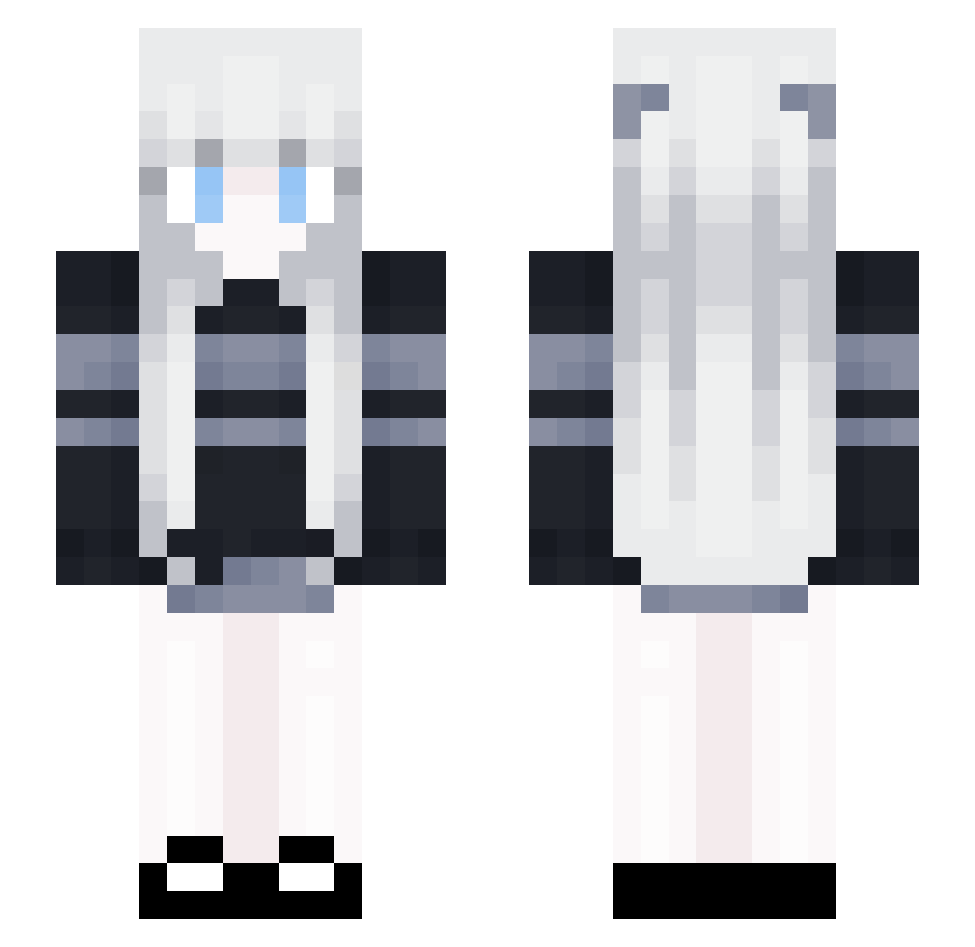 Sirx0u Minecraft skin, front and back view