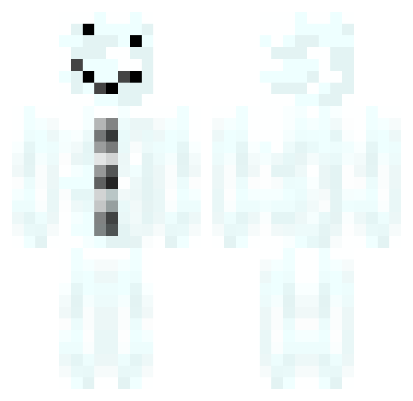 microswitch Minecraft skin, front and back view