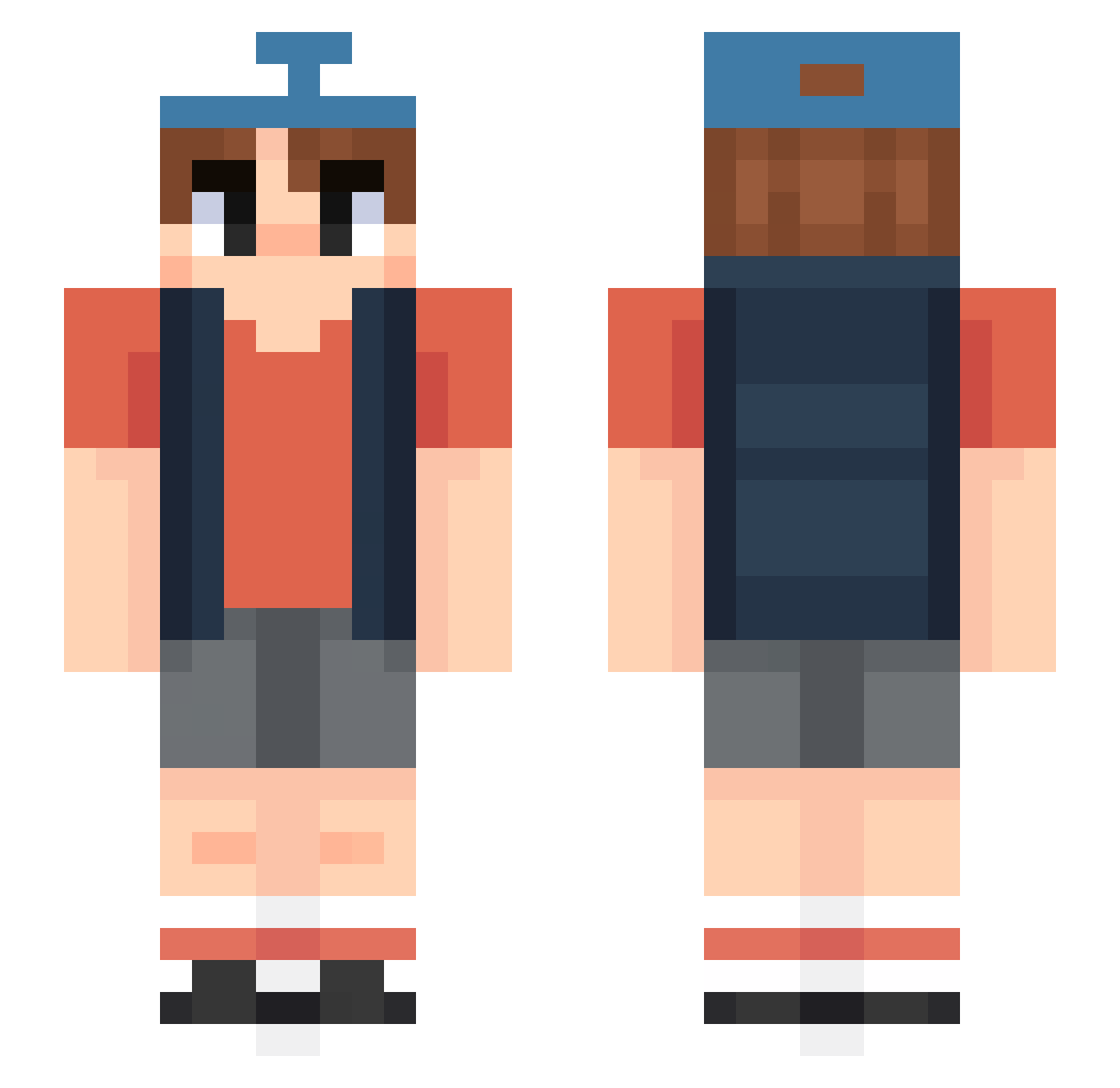 Jojo_Potatoes_14 Minecraft skin, front and back view